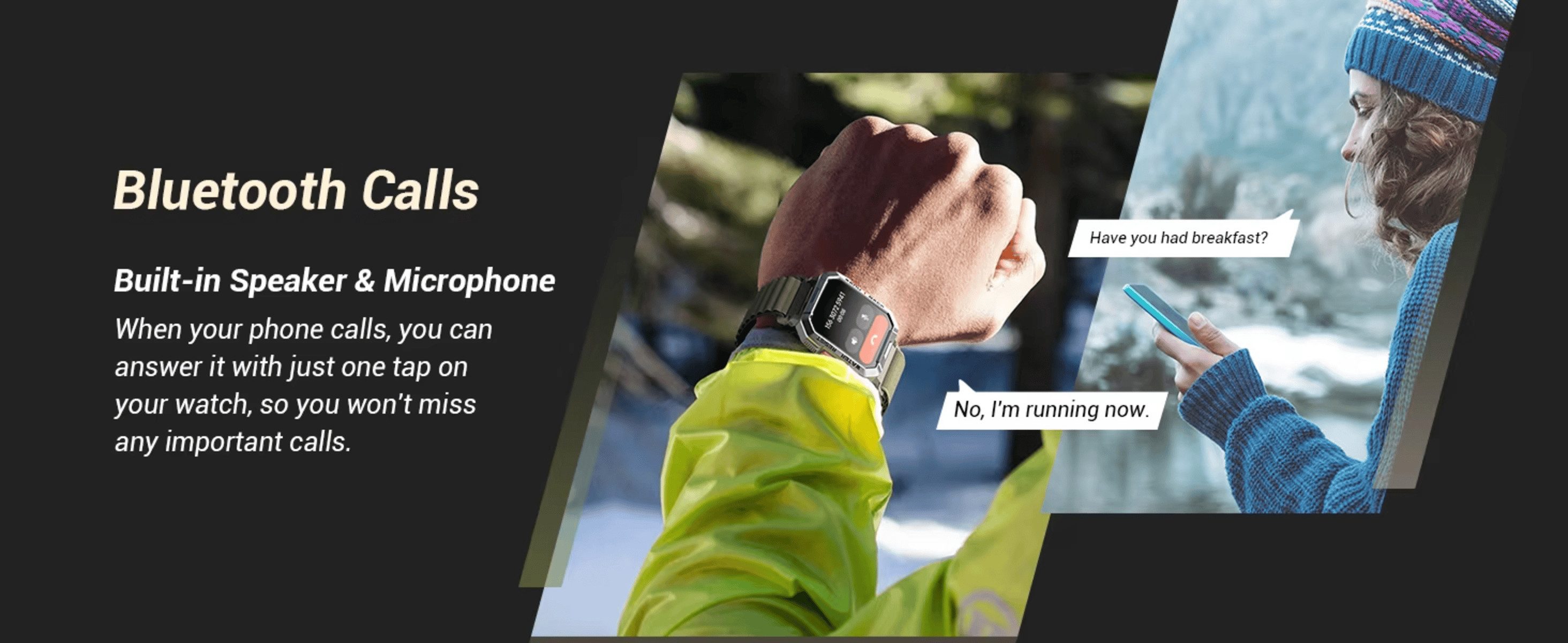 Nagham Ghazal Aswad Smartwatch Herren HD Outdoor Bluetooth Anruf Wasserdicht Sport 2025 Smartwatch, Bluetooth Anruf Wasserdicht IP68 Großes Display