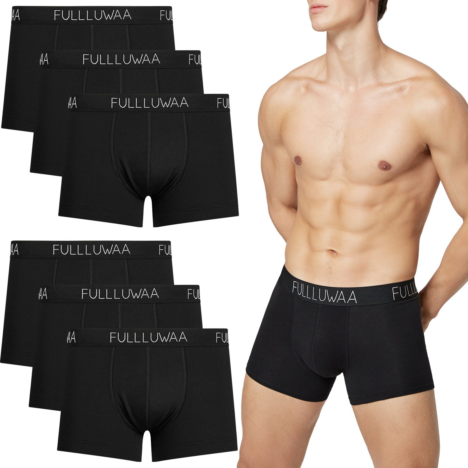 Fullluwaa Boxershorts Boxershorts Herren 6er Pack, Retroshorts aus Baumwoll günstig online kaufen