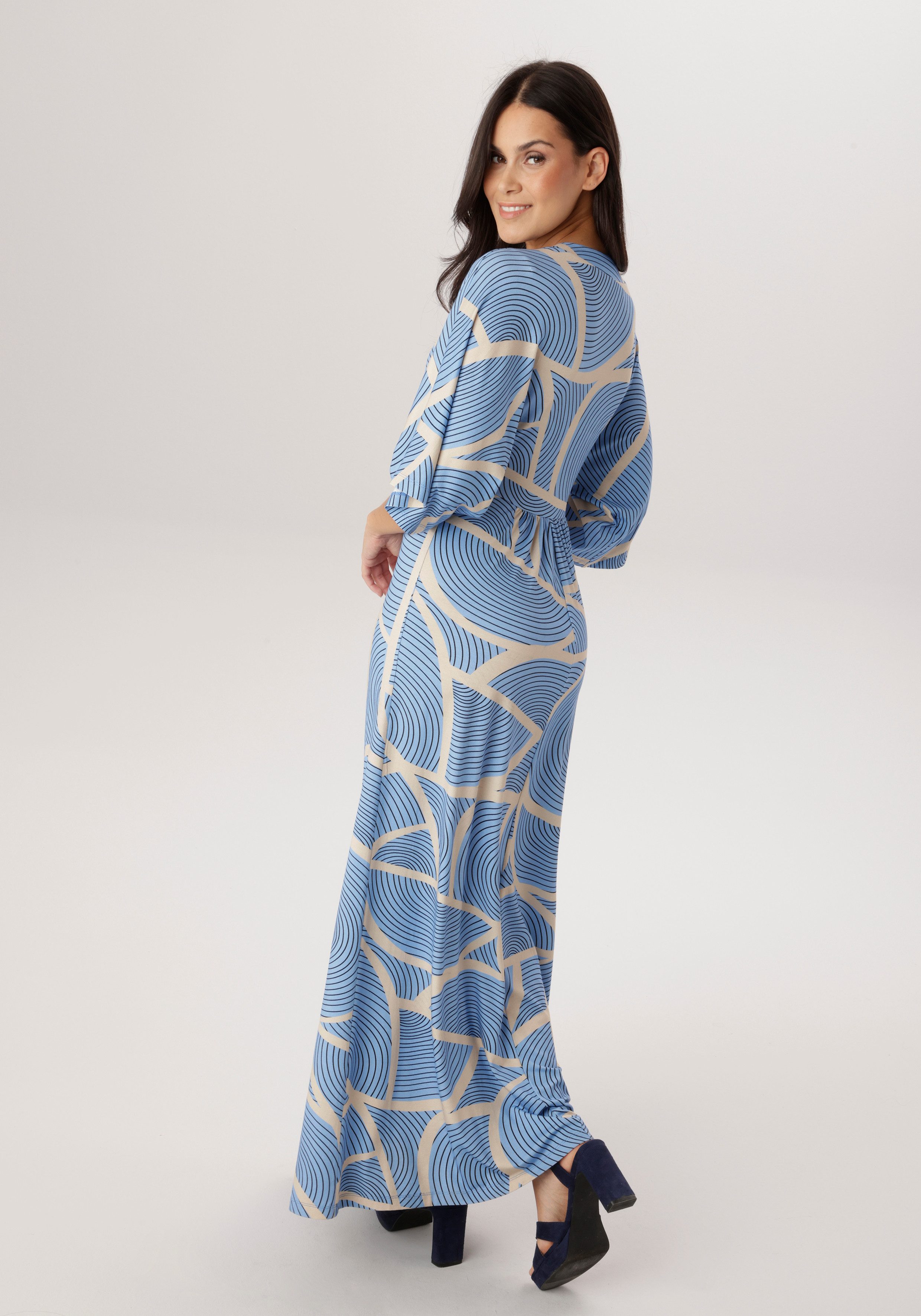 Aniston SELECTED Maxikleid in kräftigen Farbtönen und geometrischer Musteru günstig online kaufen