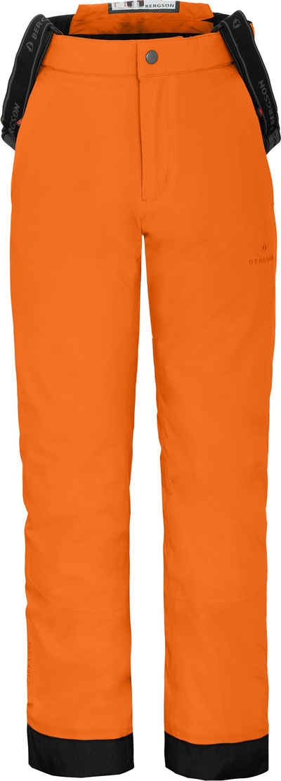 Bergson Skihose PELLY Kinder Skihose, wattiert, 20000 mm Wassersäule, Normalgrößen, orange