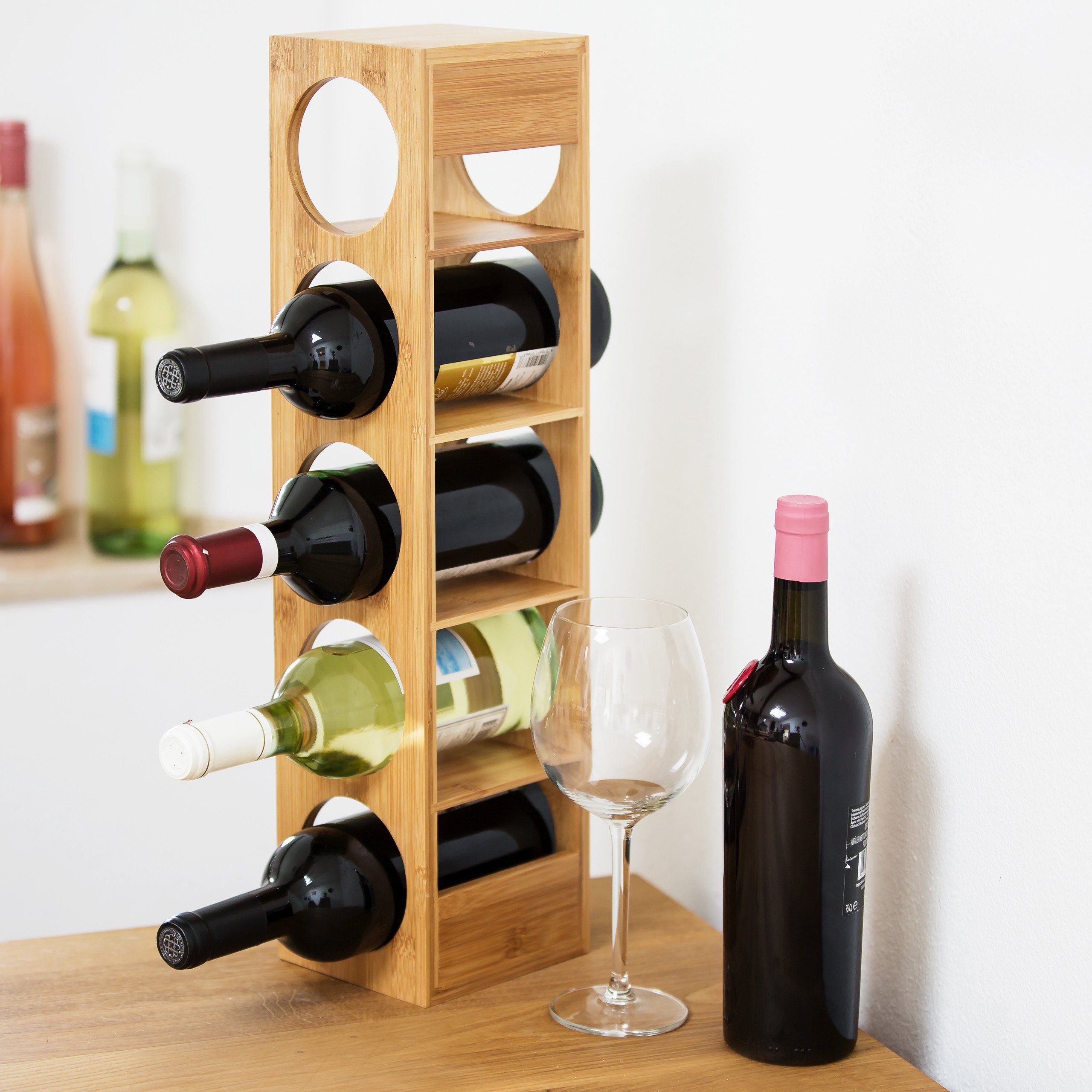 relaxdays Weinregal Bambus günstig online kaufen