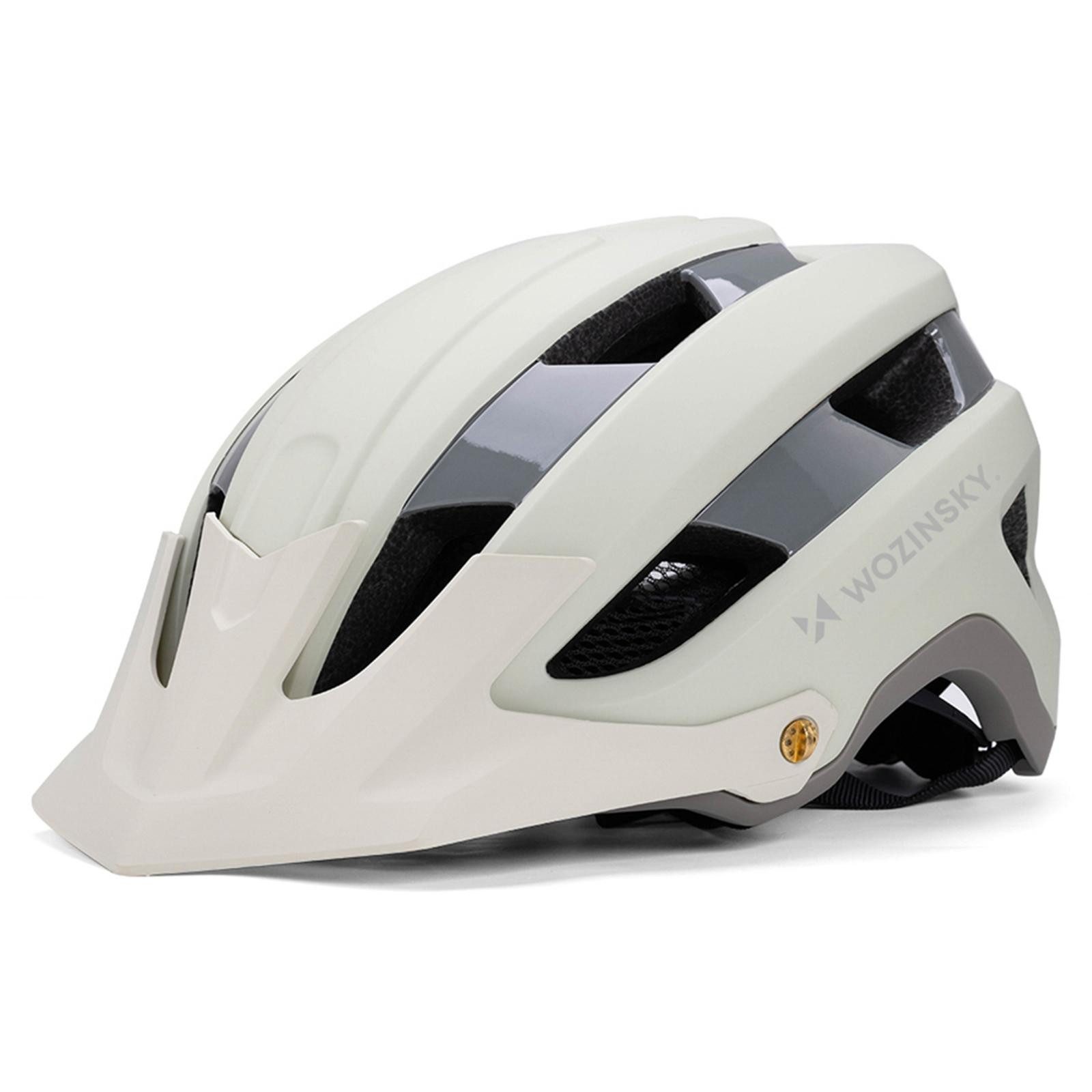 Wozinsky Fahrradhelm HT-001VM Größe L in Creme, Halbschalen Unisex MTB BMX Downhill Schutzhelm Helm Belüftet Leicht