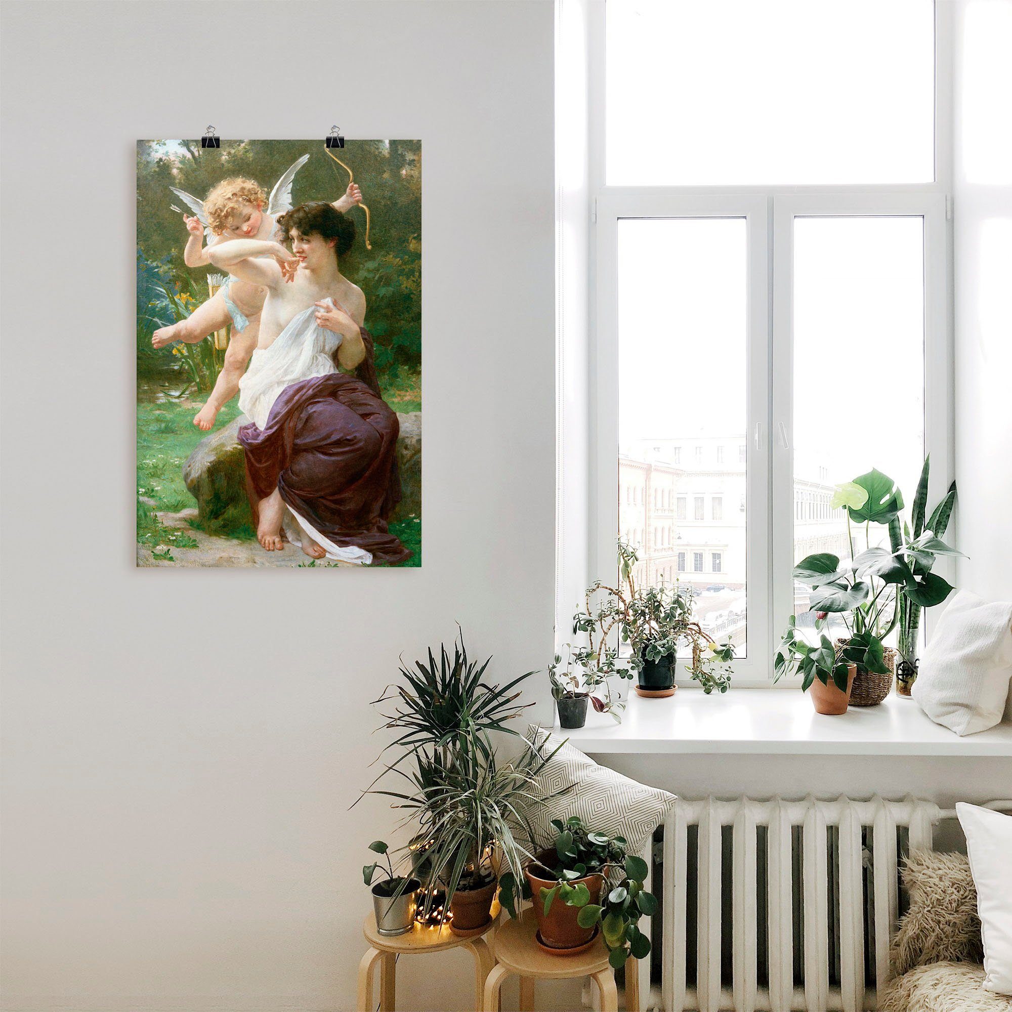 Amorette, in Artland Poster versch. Alubild, (1 oder Leinwandbild, Venus Wandaufkleber als Bilder Wandbild mit Gottes St), Größen