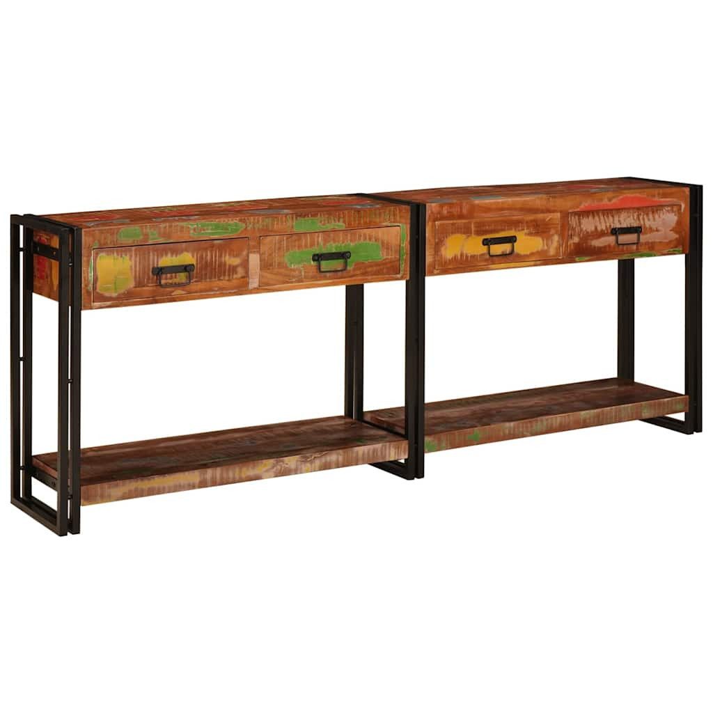 vidaXL Konsolentisch Konsolen-Tische 2 stk. Mehrfarbig 200 x 33 x 75 cm (2-St)