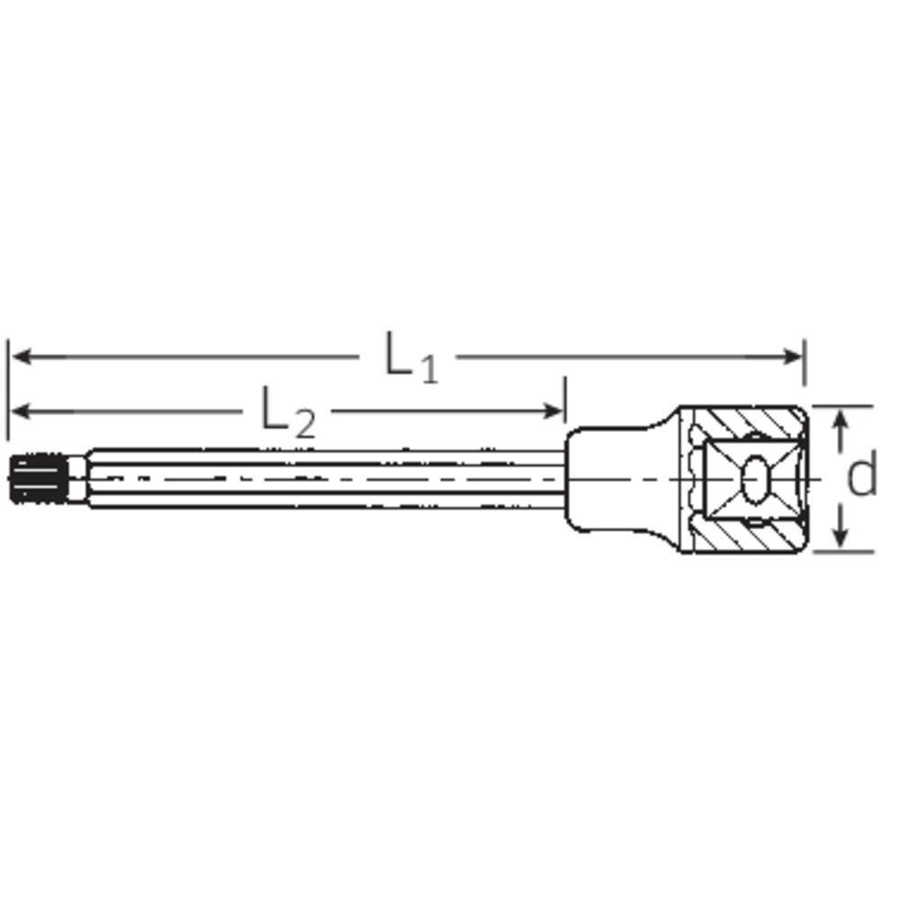 Stahlwille Bit- und Steckschlüsselset Steckschlüssel-Bit-Einsatz 1/2″ M10 03261410