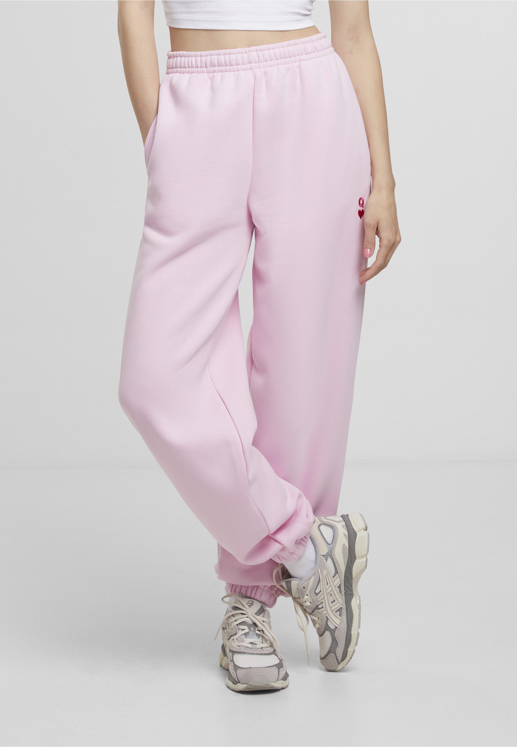 Miss Tee Jogginghose Miss Tee Real Queen EMB Ladies Fluffy Sweatpants (1-tlg)