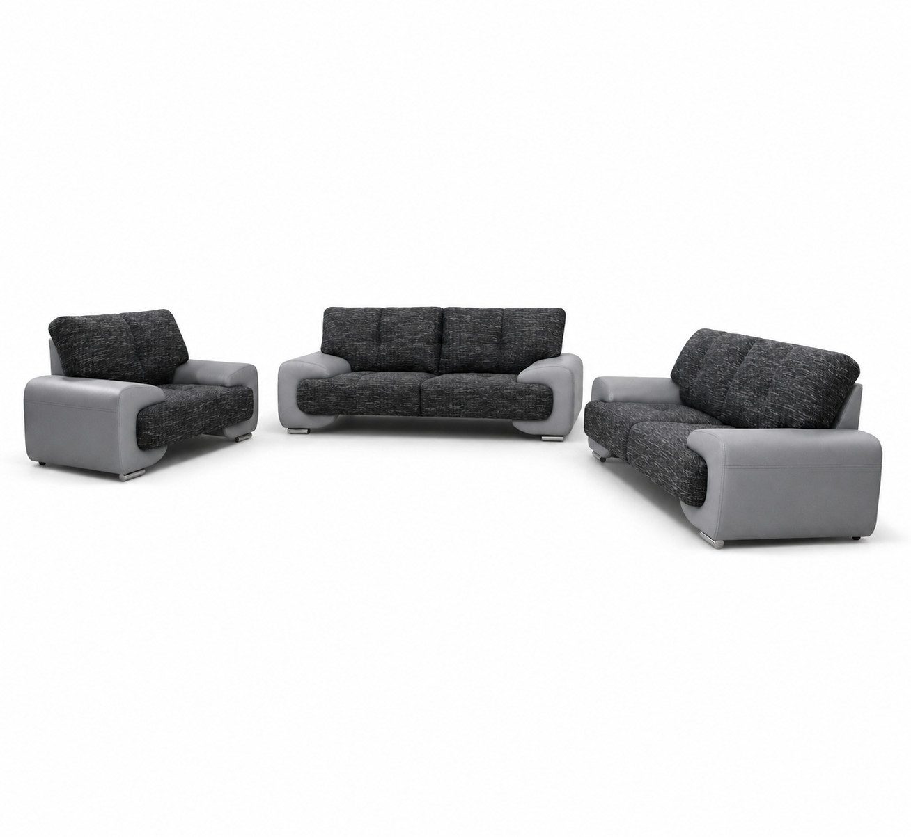 MOEBLO Polstergarnitur LORENTO 3+2+1, (Polstermöbel-Set inkl. kostenloser Lieferung & Montage Ohrensofa 3 Sitzer, 2 Sitzer und Sessel, Wohnlandschaft Sofa Couch Garnitur)