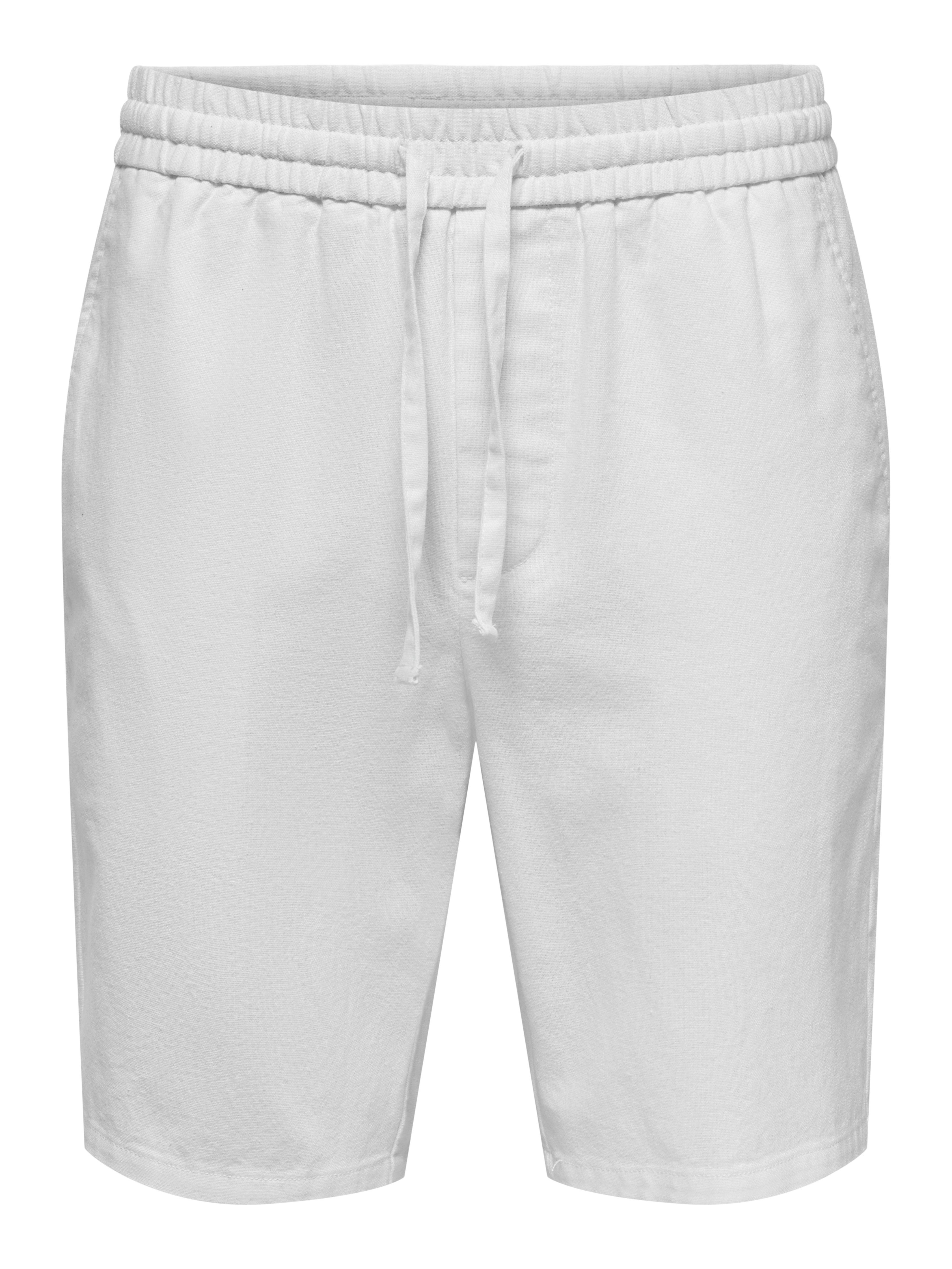 ONLY & SONS Shorts ONSLINUS 0007 COT LIN SHORTS NOOS Baumwolle mit Leinen, normal geschnitten – Bild 5 von 5