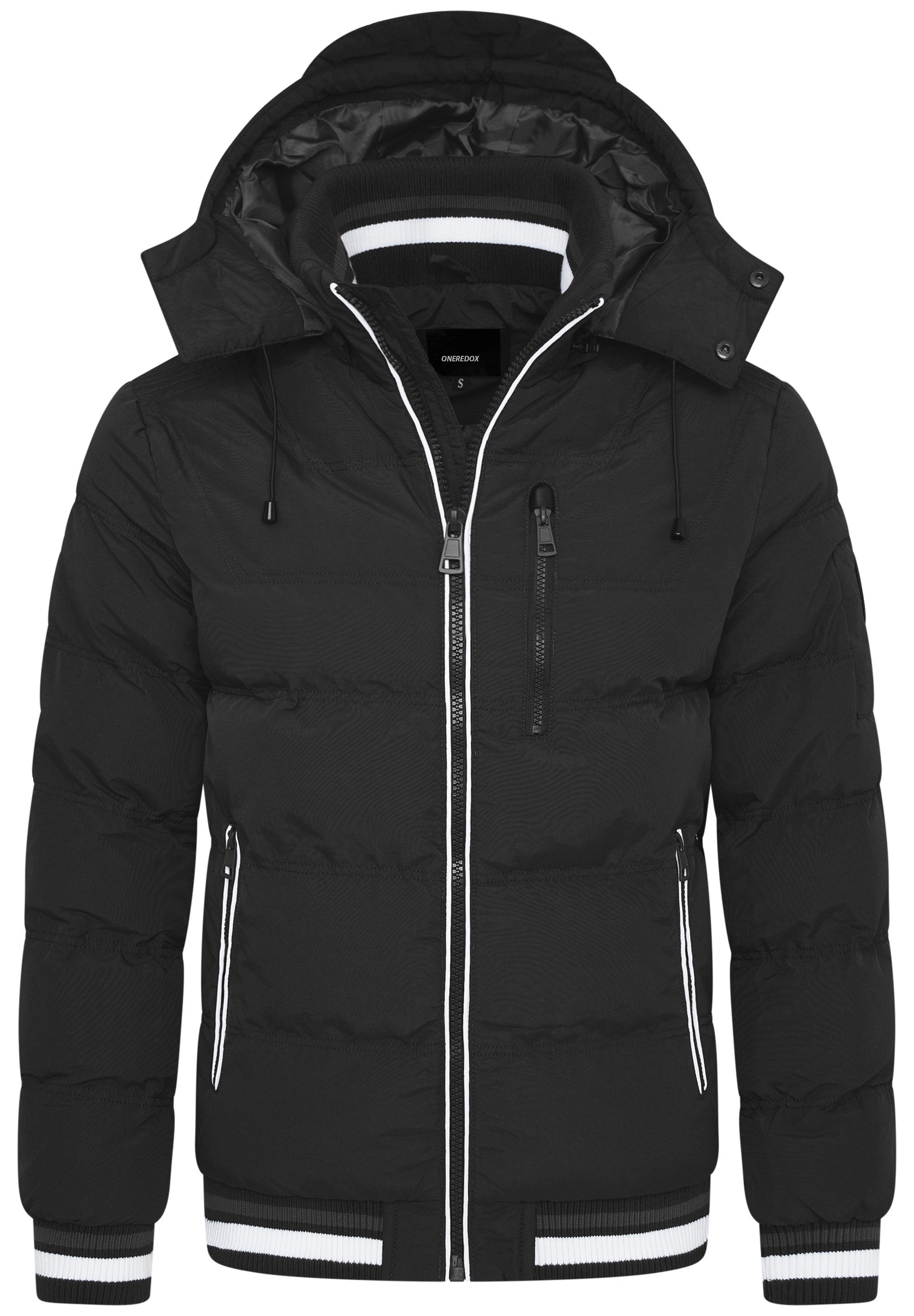 OneRedox Winterjacke ORNUUK Herren warme Pufferjacke Steppjacke Windbreaker