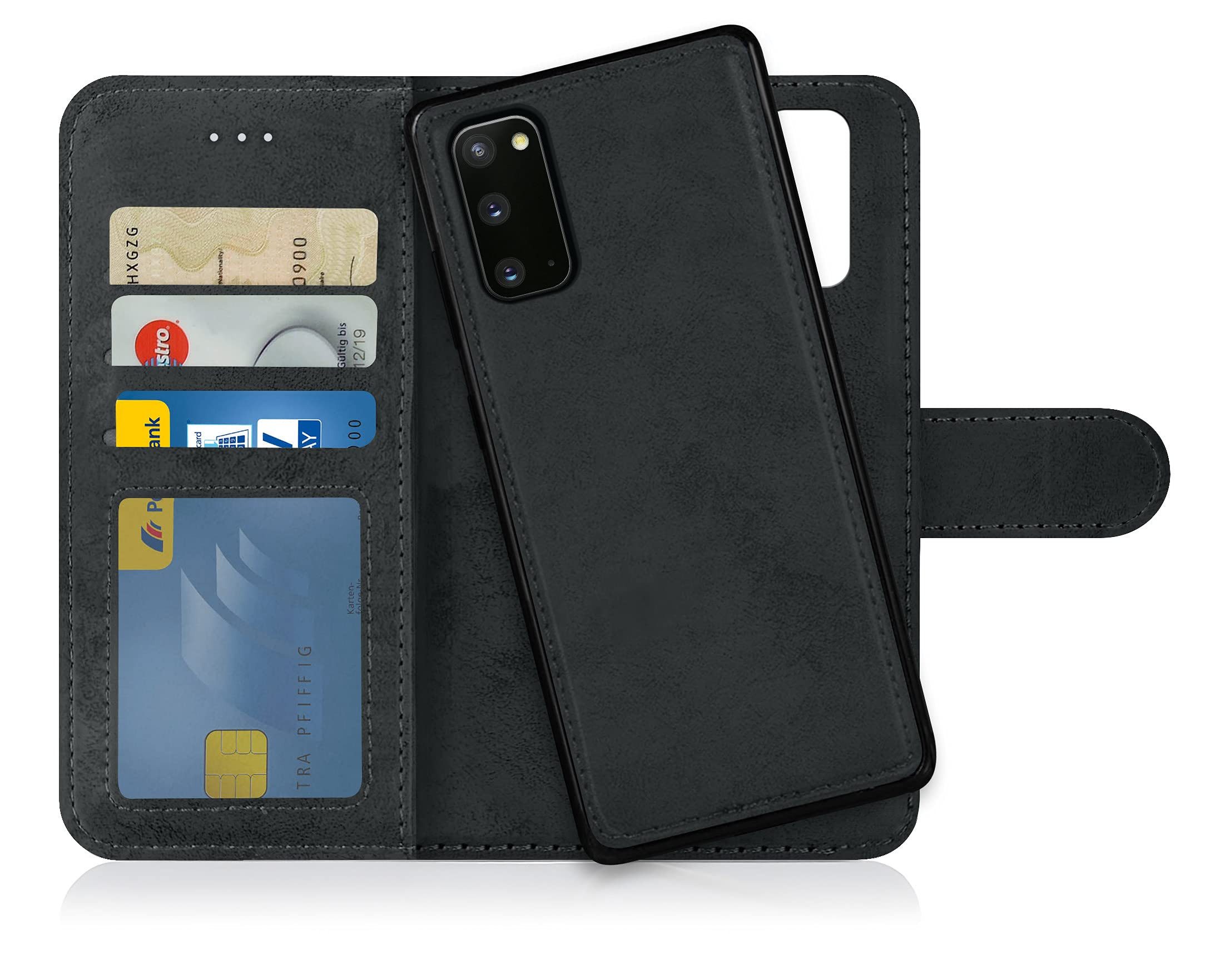 MyGadget Handyhülle Flip Case Klapphülle für für Samsung Galaxy S20, Magnetische Hülle aus Kunstleder Klapphülle Kartenfach Schutzhülle