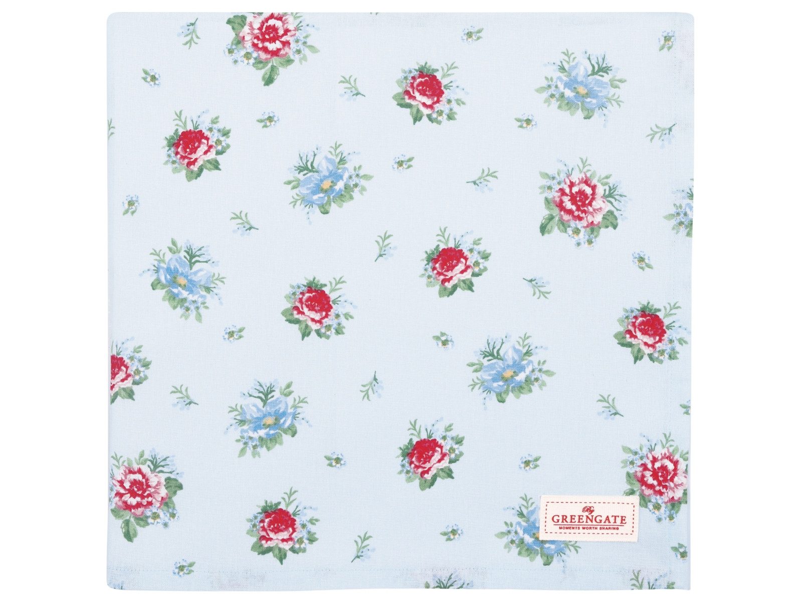 Greengate Tischdecke Alivia Tischdecke pale blue 150x150cm