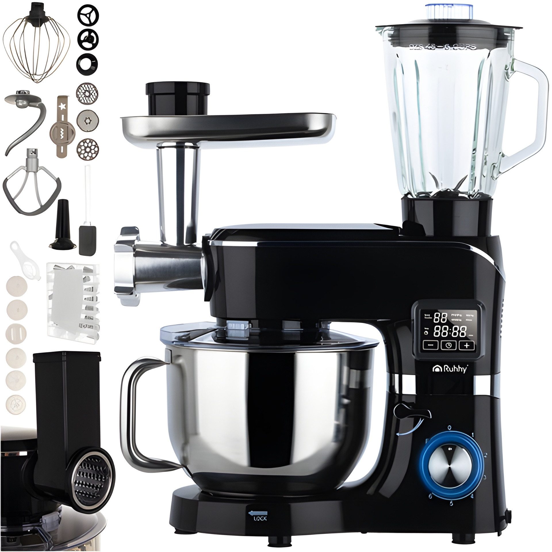 Ruhhy Küchenmaschine 00025728, 2300 W, 6,2 l Schüssel, inkl. Touchscreen Steuerung