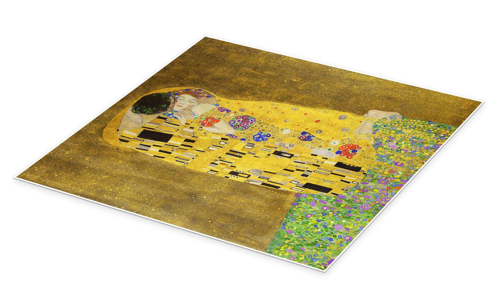 Posterlounge Wandbild Der Kuss, Gustav Klimt, erhältlich als Poster, Leinwandbild, Wandsticker oder Acrylglasbild