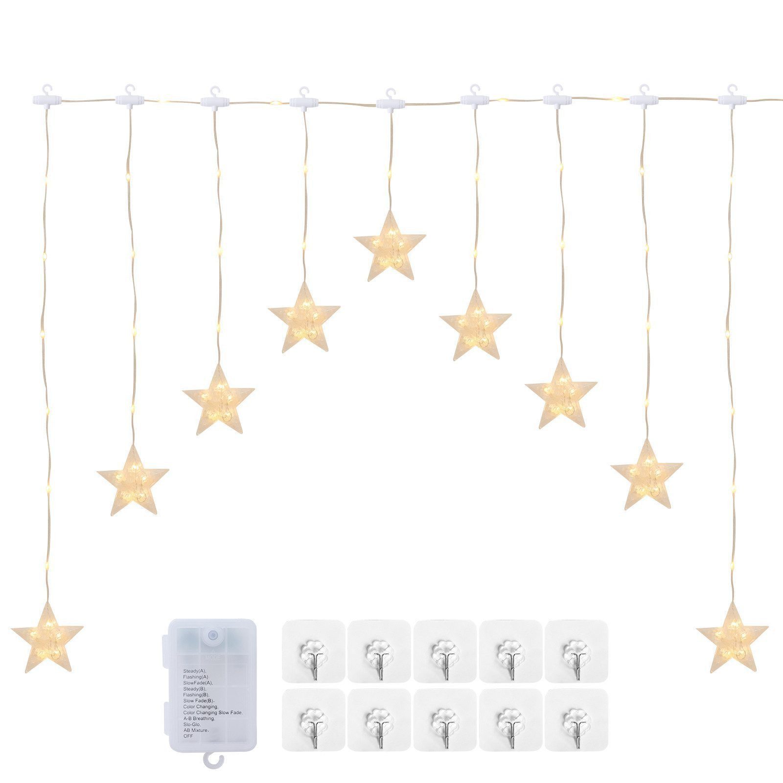 Elegear LED-Lichterkette Weihnachtsdeko Fenster Stern, beleuchtete günstig online kaufen