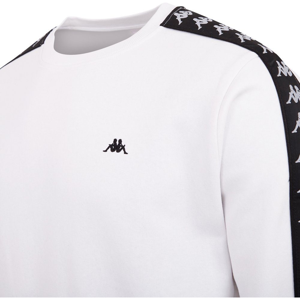 Materialmix bright in hochwertigem Sweatshirt Kappa white