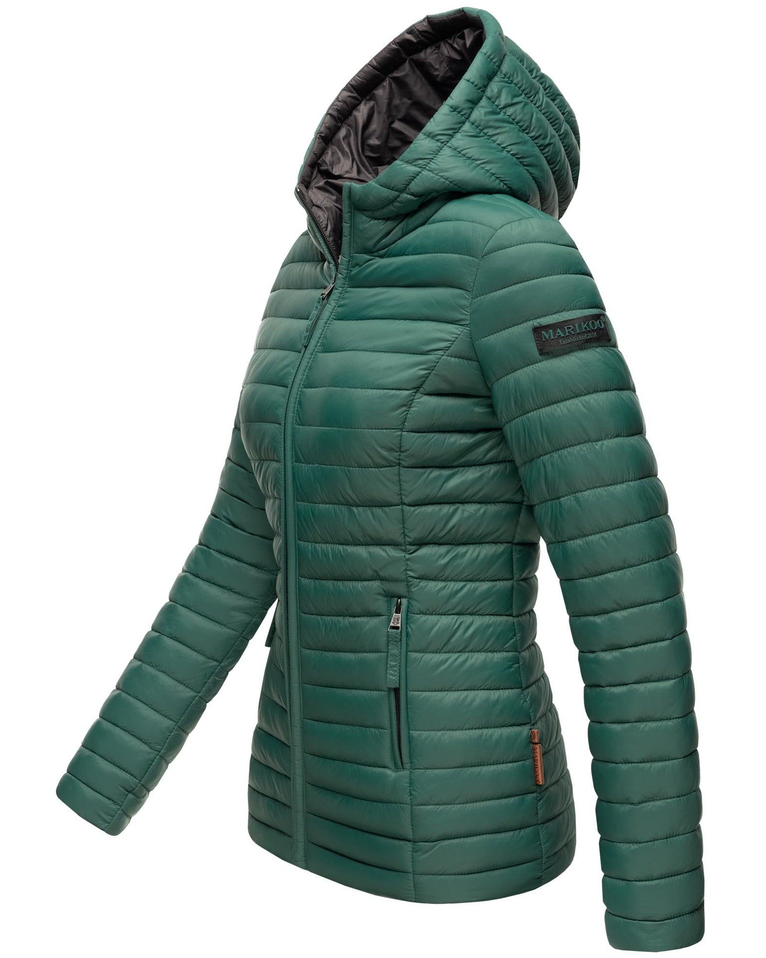 Marikoo Steppjacke Marikoo Asraa Damen Steppjacke B857 Übergangsjacke mit kontrastfarbendem Reißverschluss