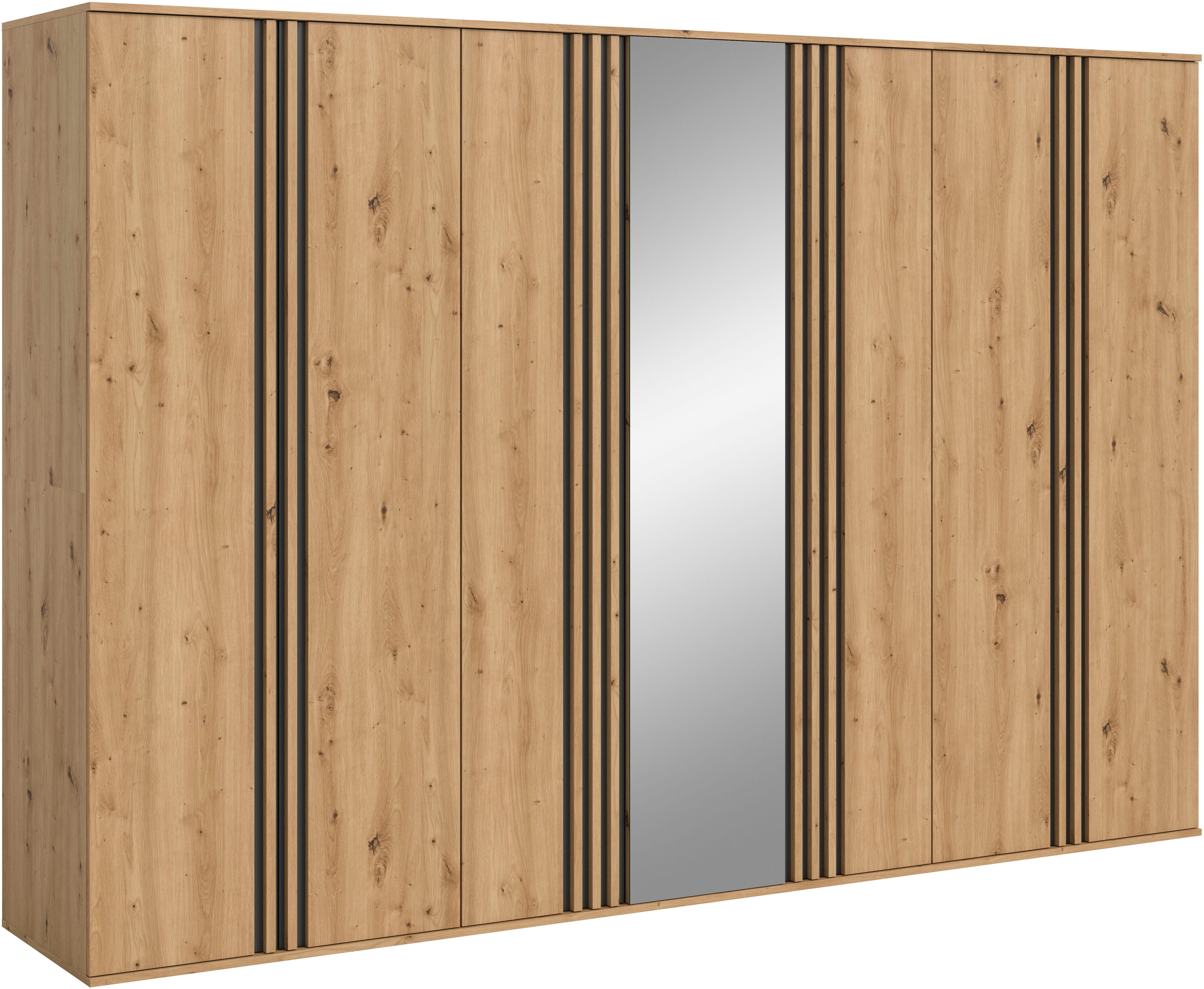 Home affaire Schrank-Set ALVA, Breite 240 cm, Paneeloptik, Schlafzimmerschrank, Kleiderschrank, (wähle den beste Schrank Kombination, individuell platzierbar), Kleiderschrank Kombination best. aus: 3 Schränken (2x 80cm & 1x 160cm)