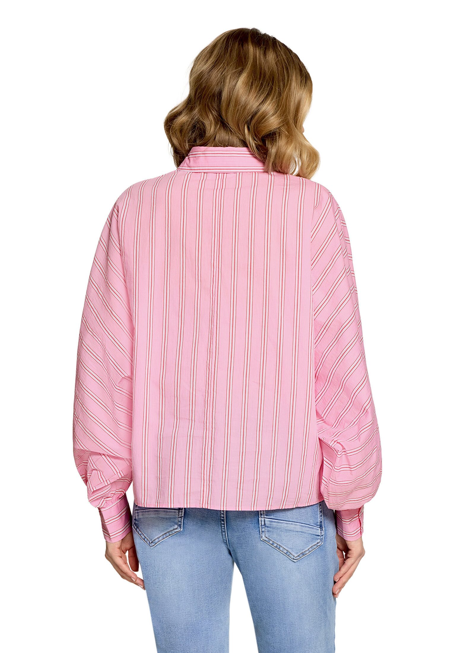Cartoon Schlupfbluse Damen mit Streifen