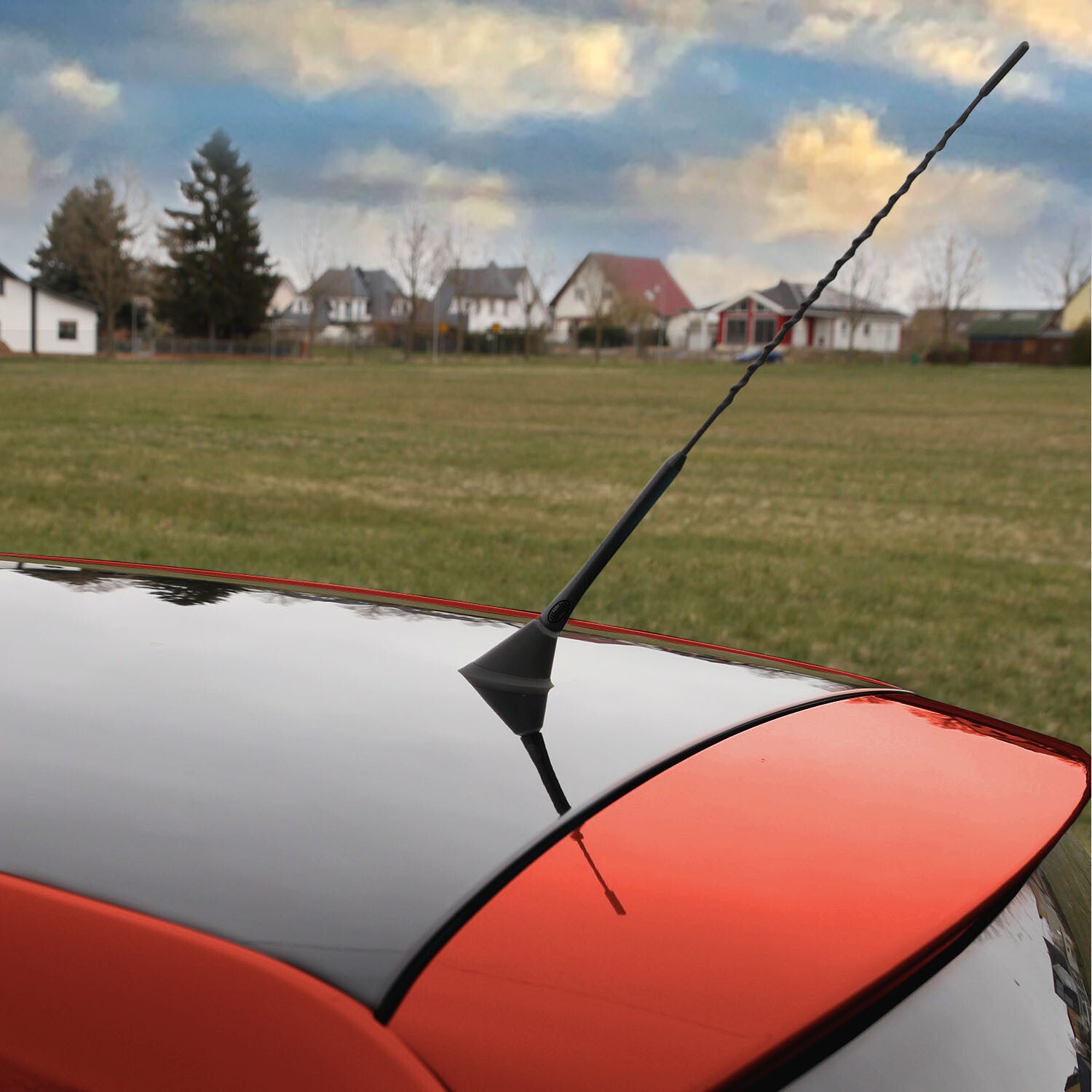 HEYNER Antenne Ersatzstab 55 cm M5 & M6 Universal Spiral AM FM Fiberglas Autoradio-Ersatzantennenstab (AM/FM, DAB)