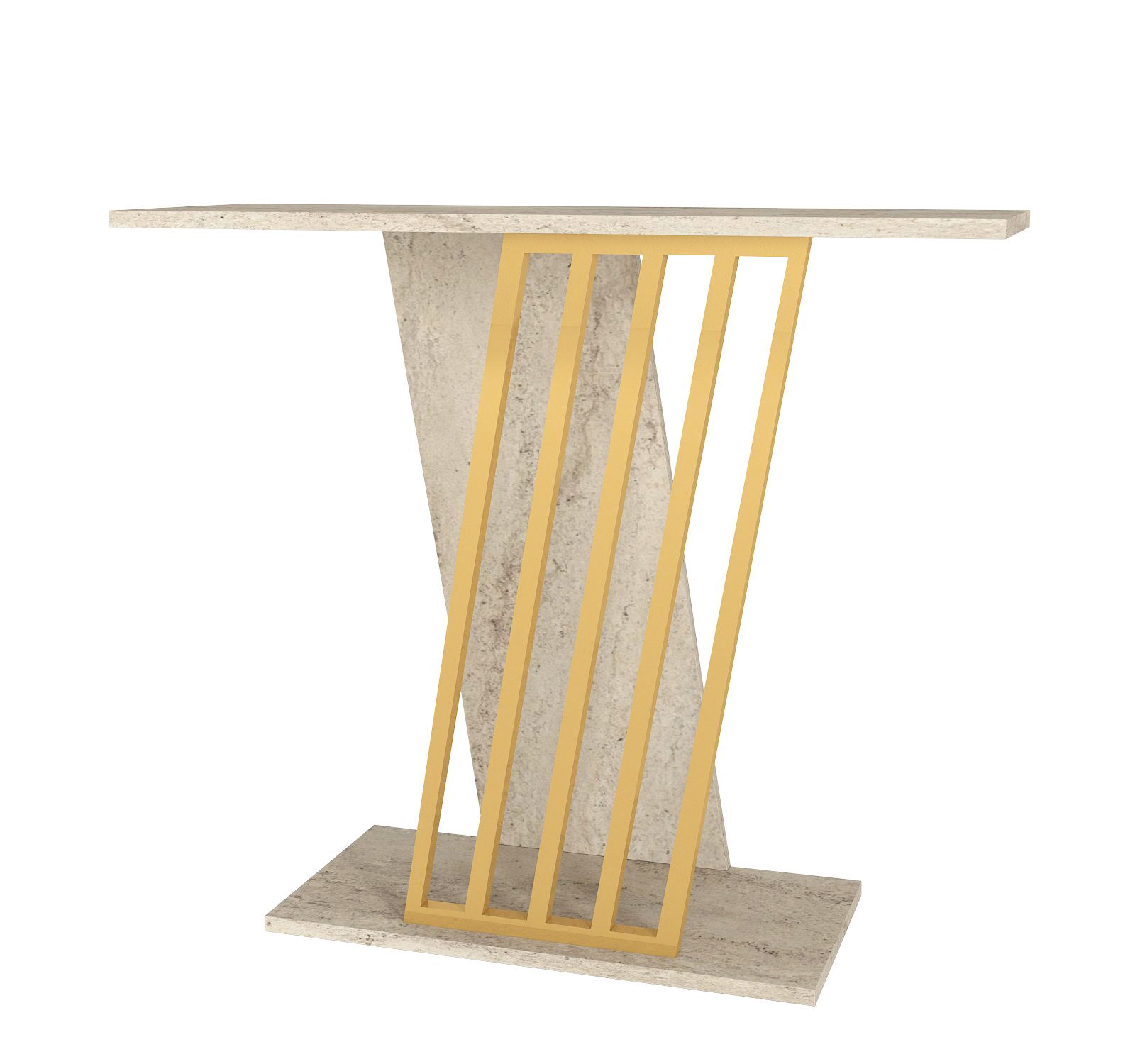 moebel17 Konsolentisch Konsolentisch in Beige mit Granit Optik günstig online kaufen