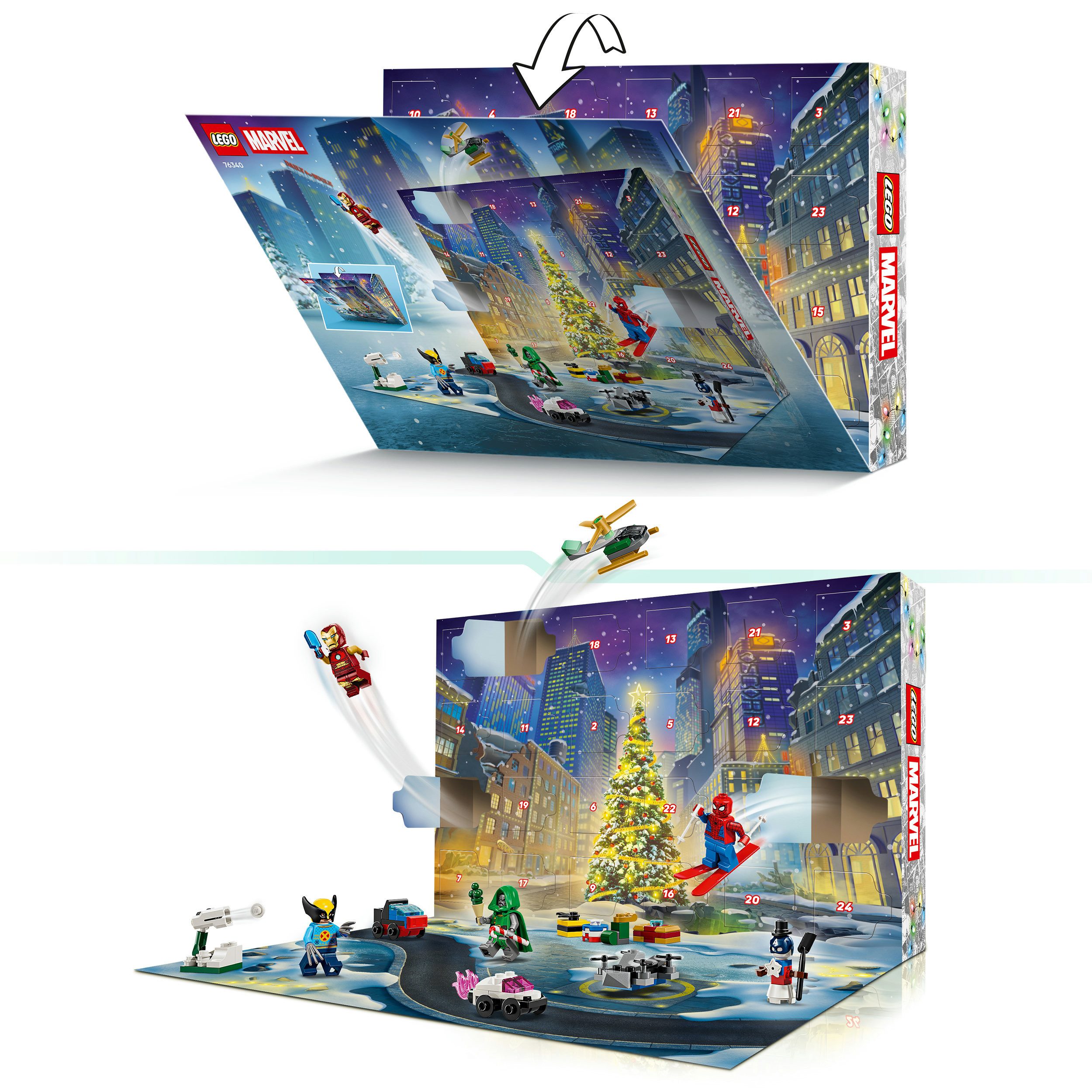 LEGO® Spielzeug-Adventskalender Adventskalender 2026 (76340), LEGO Super Heroes (317-tlg), Made in Europe – Bild 4 von 5