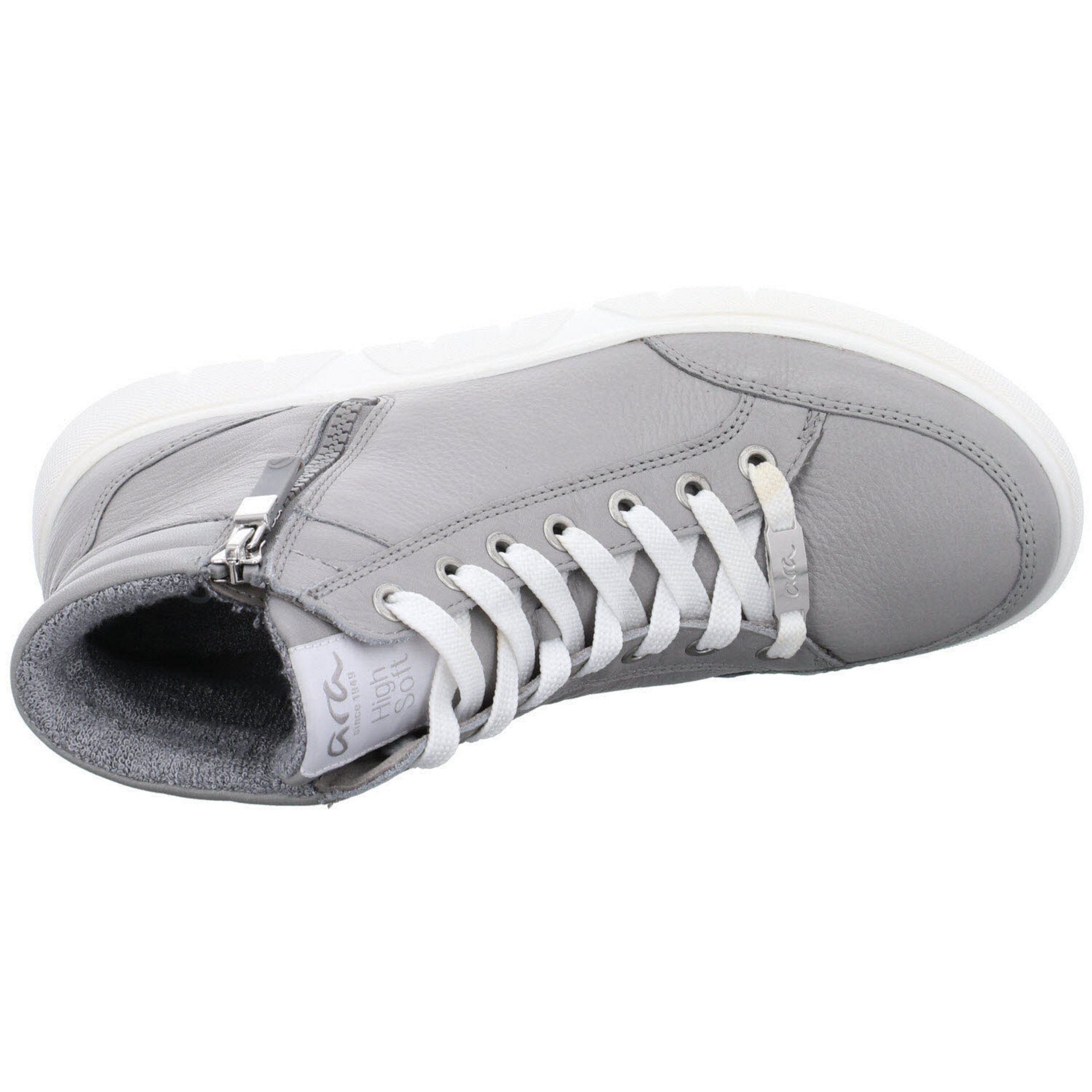 Damen Sneaker Ara 2.0 Sneaker Sneaker 044924 grau Rom-Sport Glattleder Schuhe