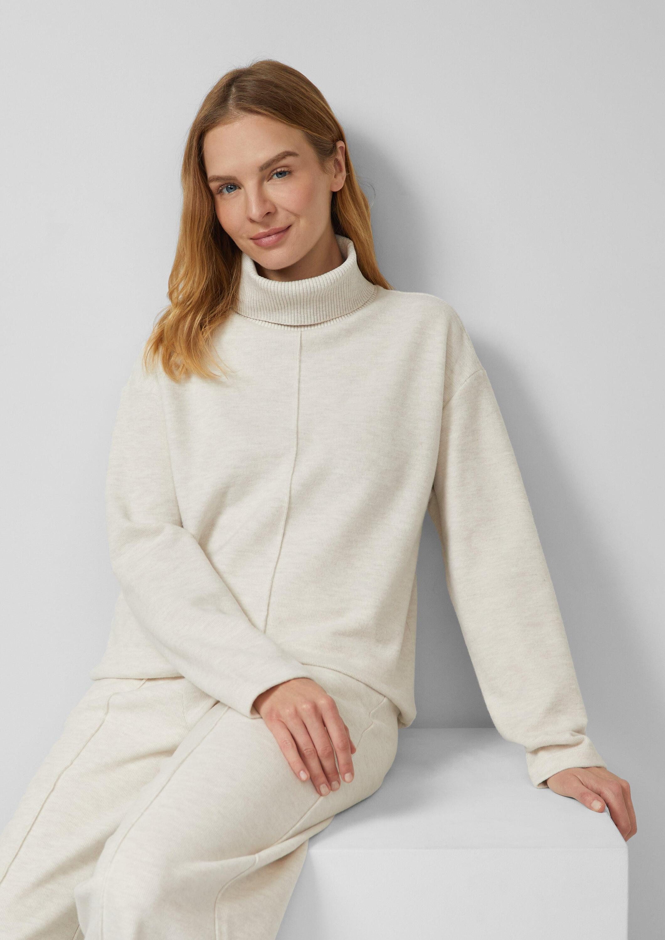 s.Oliver Sweatshirt Sweatshirt Weiches Sweatshirt mit hohem Rollkragen günstig online kaufen