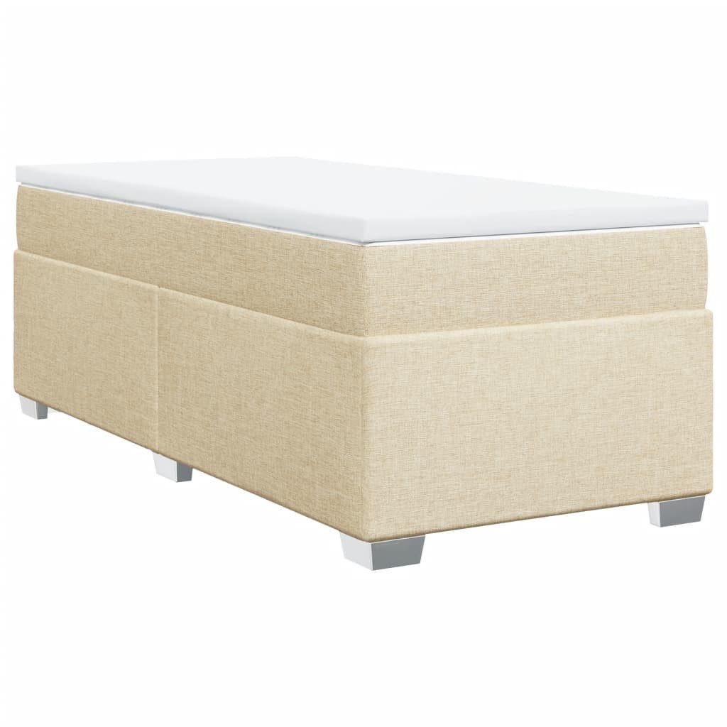 vidaXL Bett Boxspringbett mit Matratze Creme günstig online kaufen