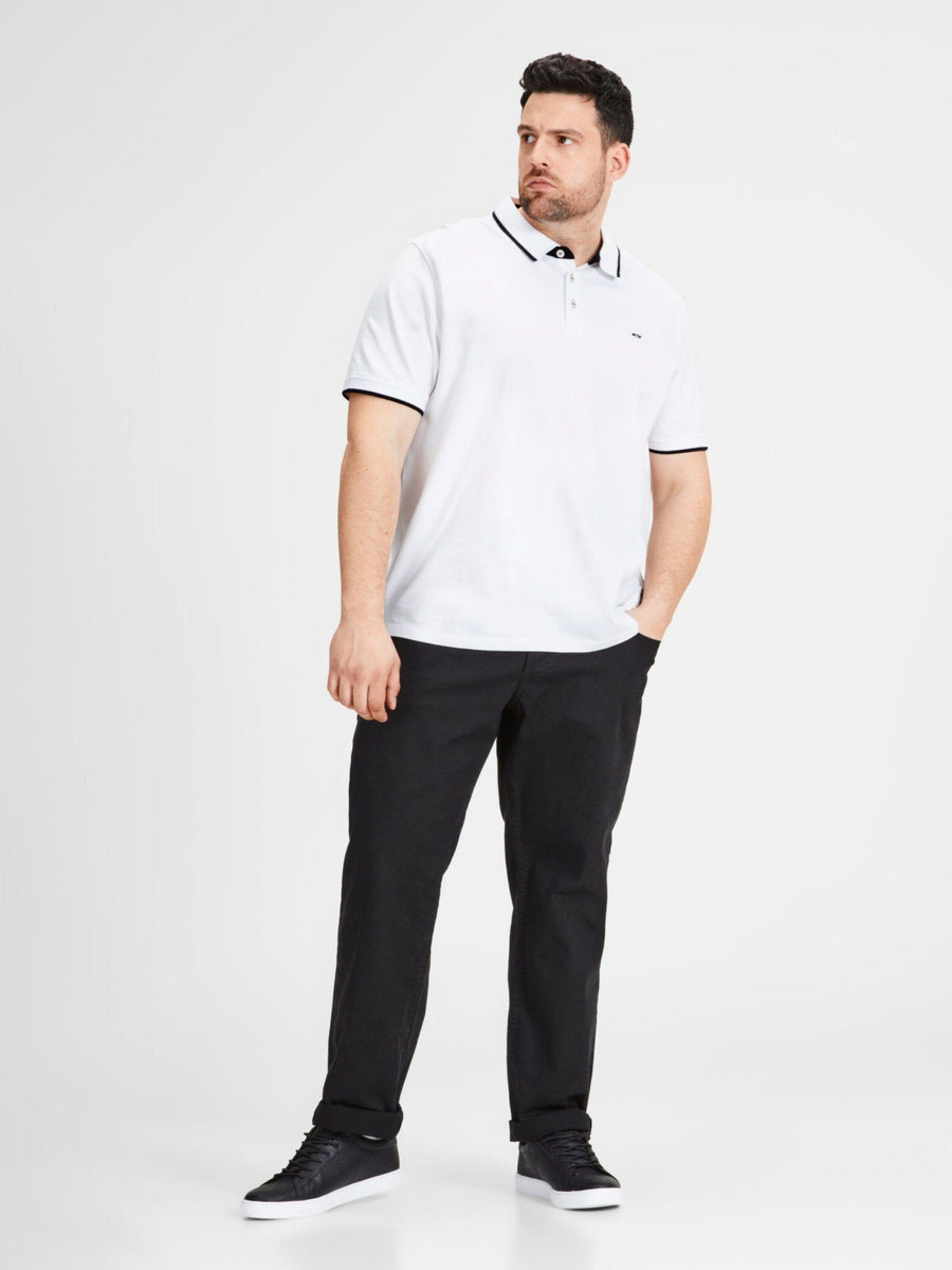 Jack & Jones PlusSize T-Shirt JJEPaulos (1-tlg) Stickerei