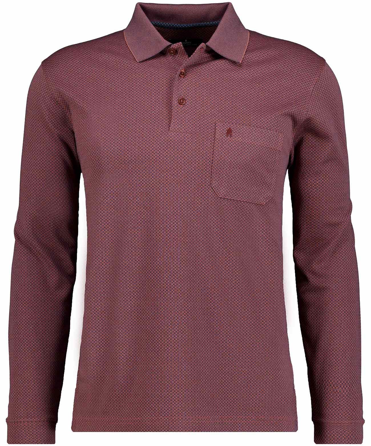 RAGMAN Langarm-Poloshirt