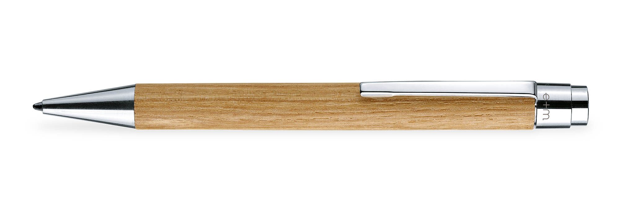 e+m Kugelschreiber VIVO Holz Kugelschreiber, Edler Druckkugelschreiber aus Holz – Persönlich & einzigartig