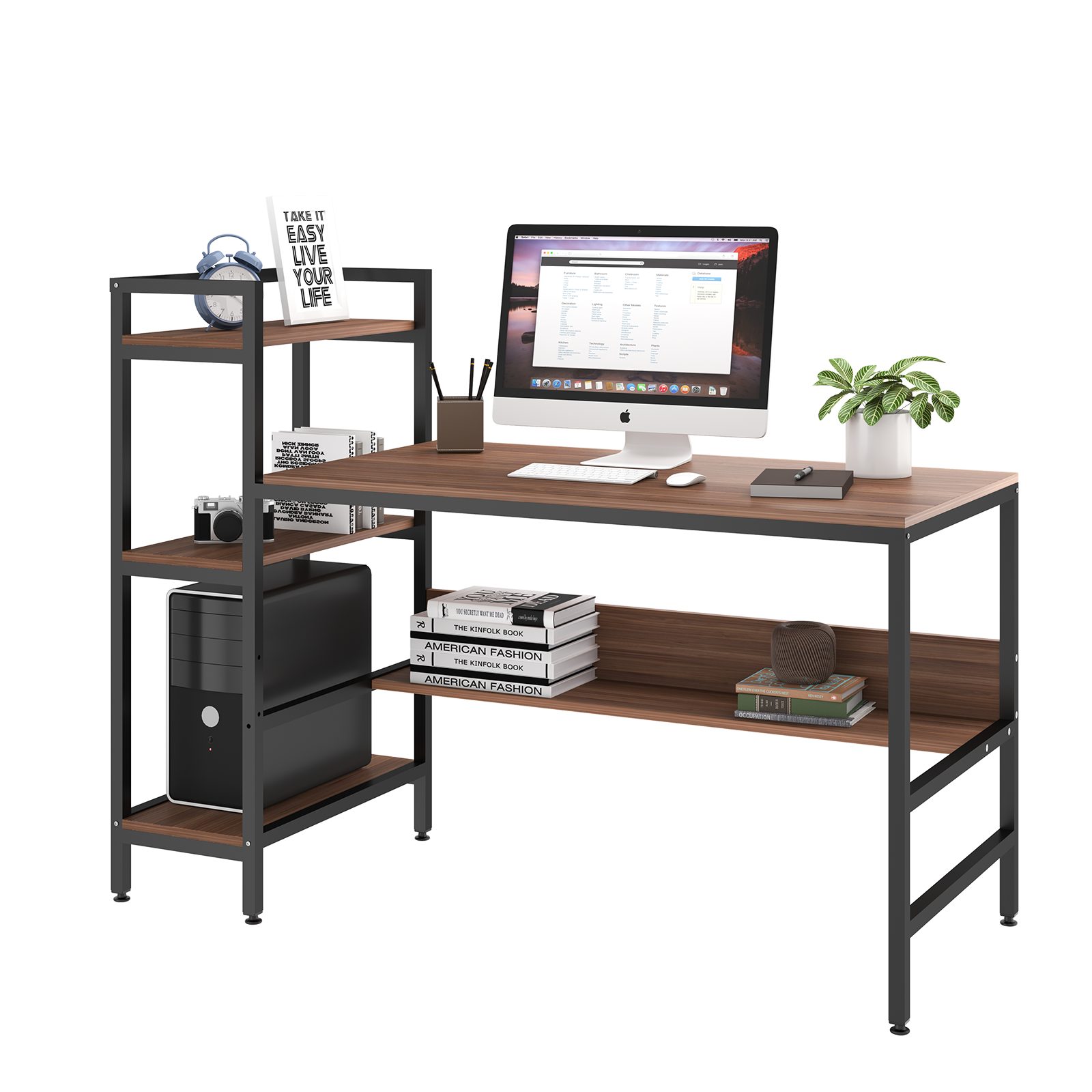 Dripex Schreibtisch mit Ablage Computertisch, PC-Tisch günstig online kaufen