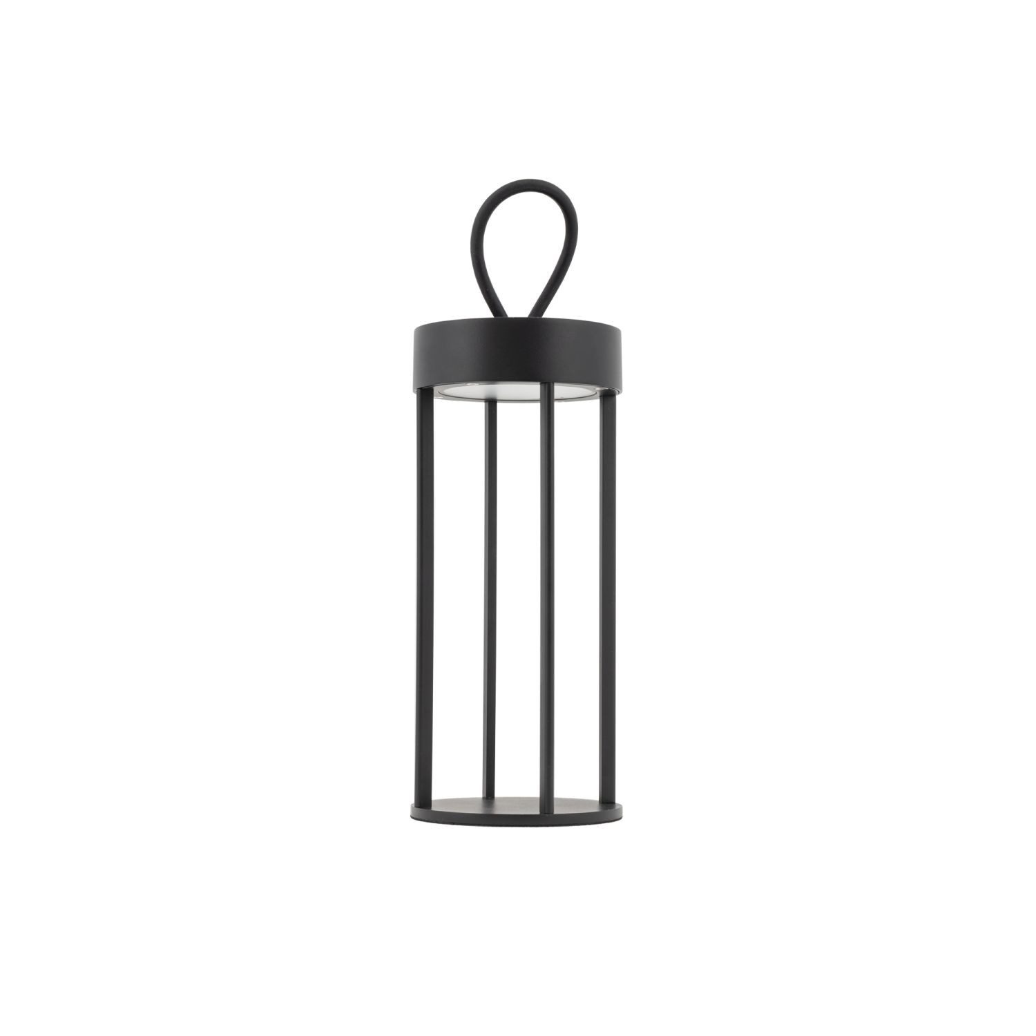 Licht-Erlebnisse Gartenleuchte TORANO, LED fest integriert, Warmweiß, Akku Aluminium LED mit Dimmer Touch IP54 rund Ø 12 cm 30 cm hoch