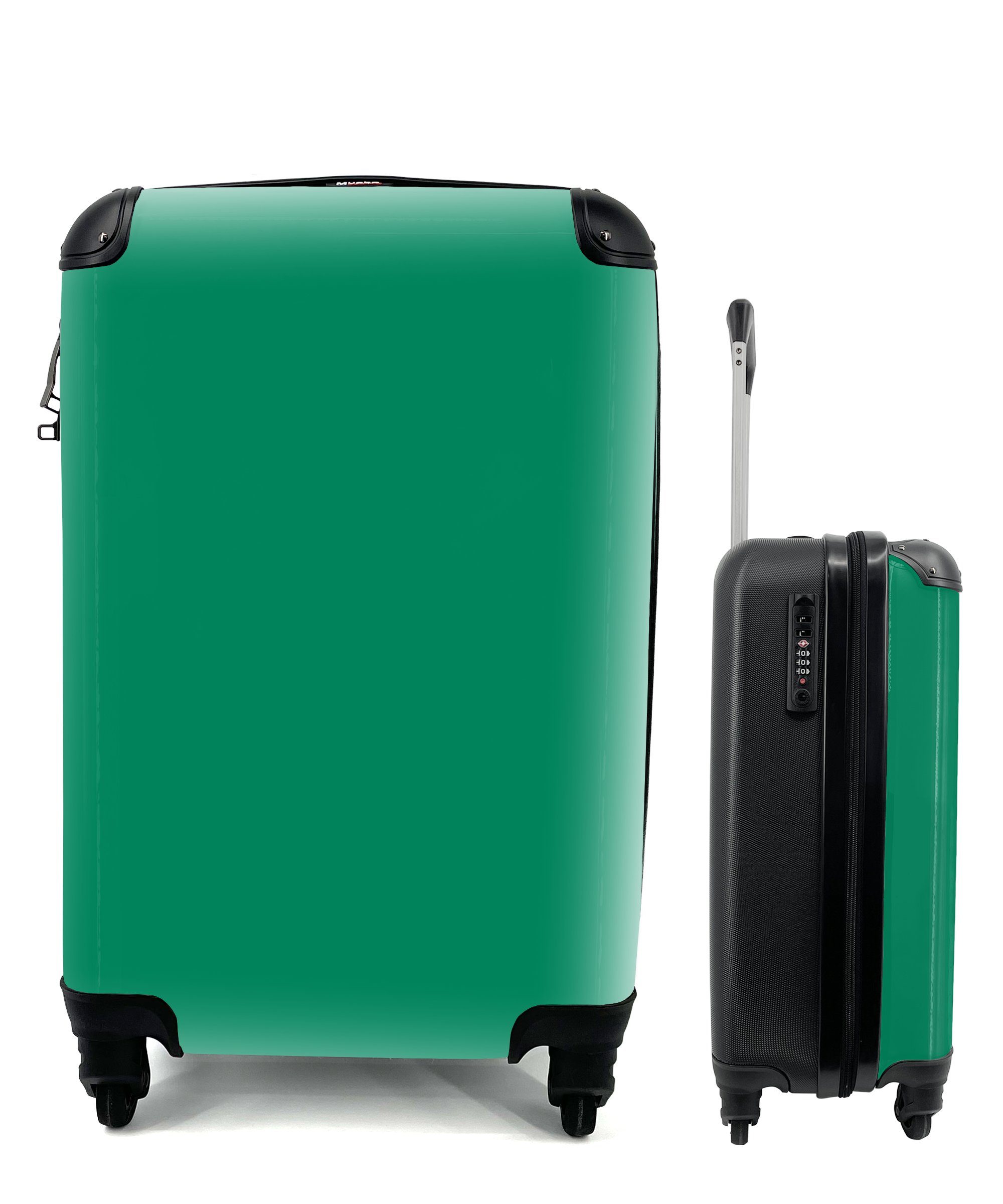 Rollen, rollen, Ferien, - Handgepäckkoffer für Farben, - mit Reisetasche MuchoWow Wald Reisekoffer 4 Handgepäck Grün Trolley,