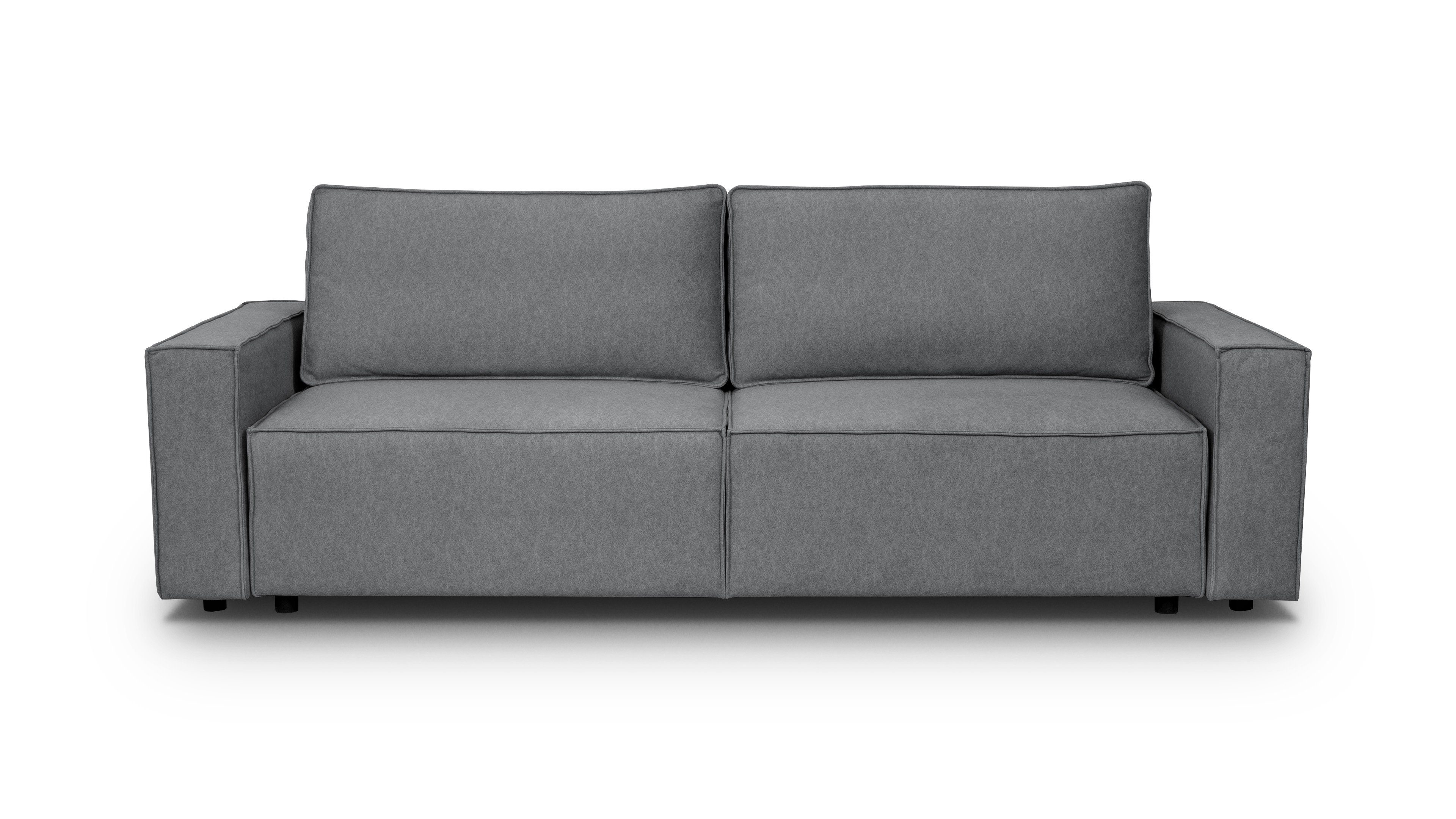 Siblo 3-Sitzer Minimalistisches Dreisitzer-Sofa Armando mit Schlaffunktion - Bettzeugbehälter - bequemes Sofa - modernes Sofa Grau | Einzelsofas