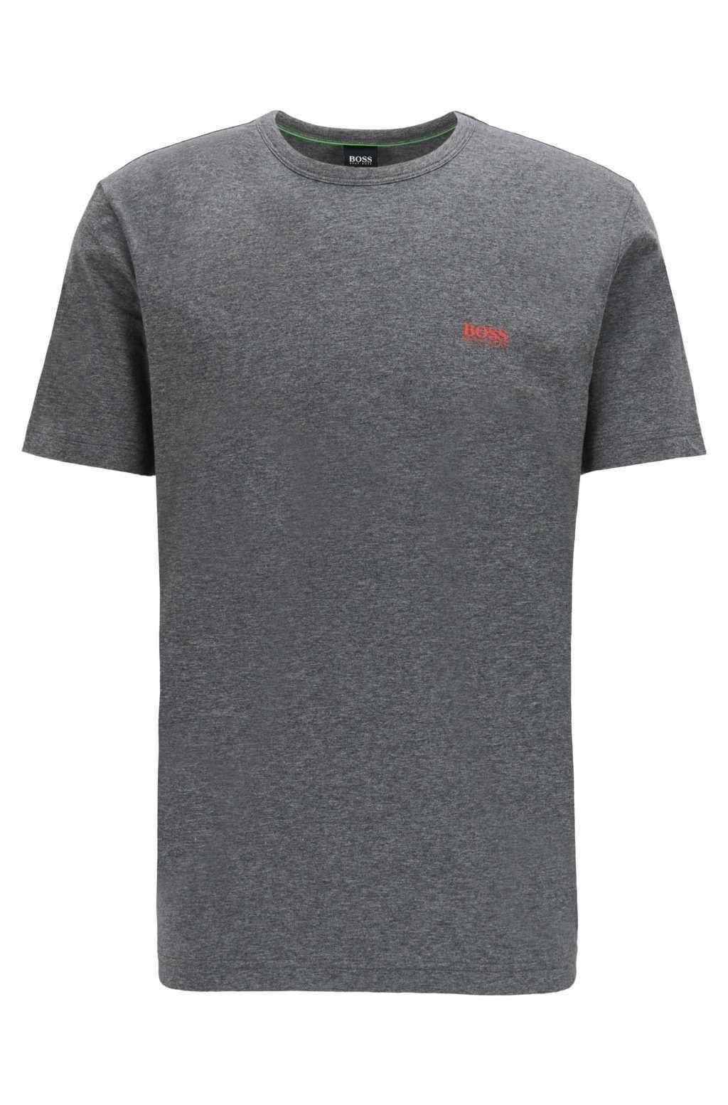 BOSS Kurzarmshirt Hugo Boss Herren T-Shirt mit Logo Print auf der Brust und Kontrast Logo