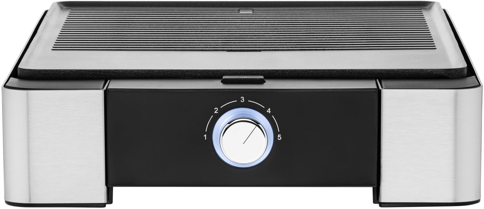 WMF Tischgrill LONO flach & gerippt, 2300 W, stufenlose Temperatureinstellung, antihaftbeschichtete Grillplatte