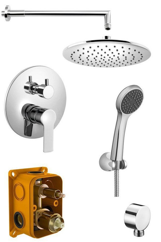 Bruckner Duscharmatur BARON Unterputz Duscharmatur mit Einhebelmischer, 2 Wege, Chrom Bruckner-612-142-1-SET