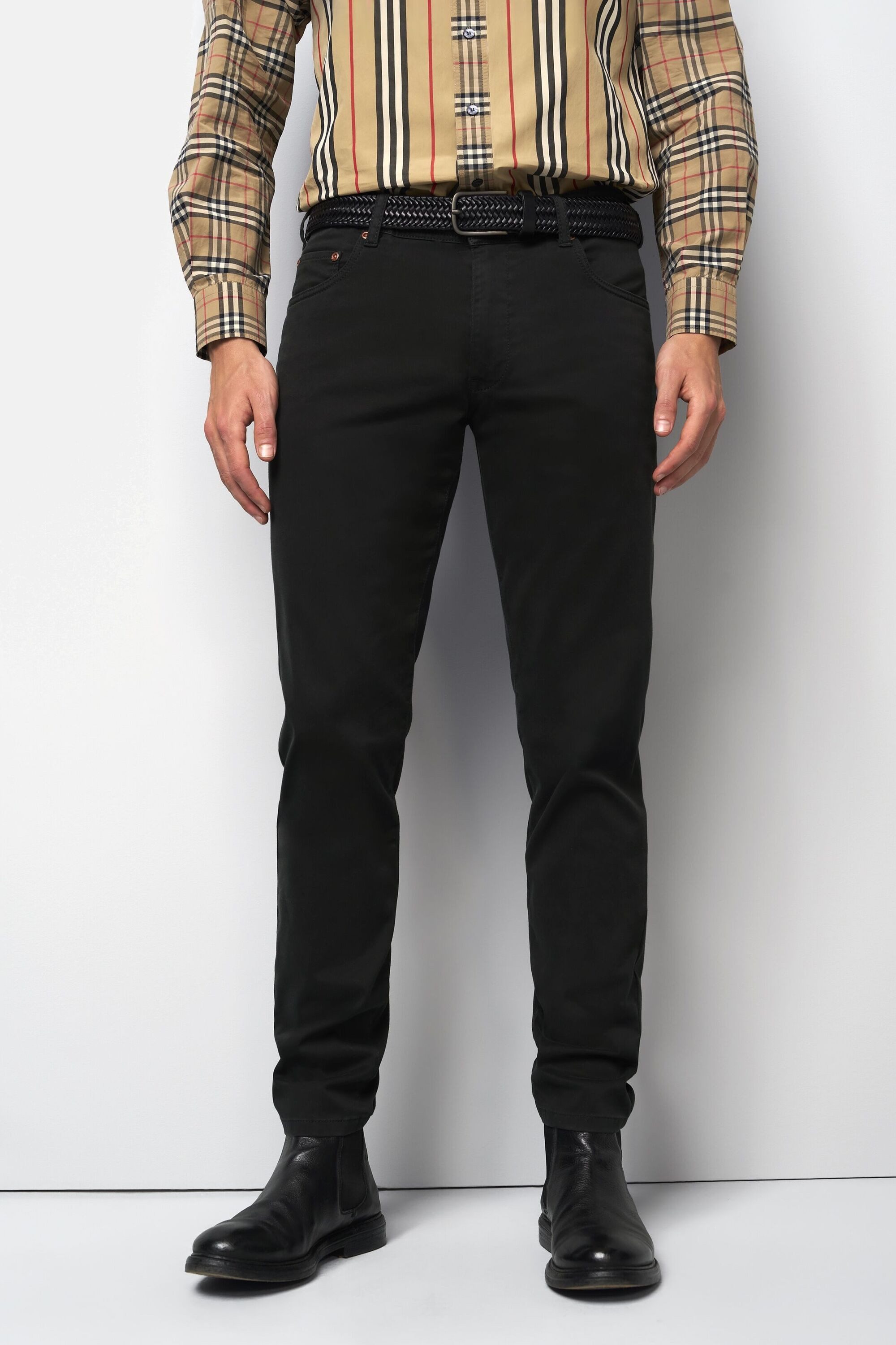 MEYER Chinos M5 Five Pocket M5 Five aus High Performance Satin