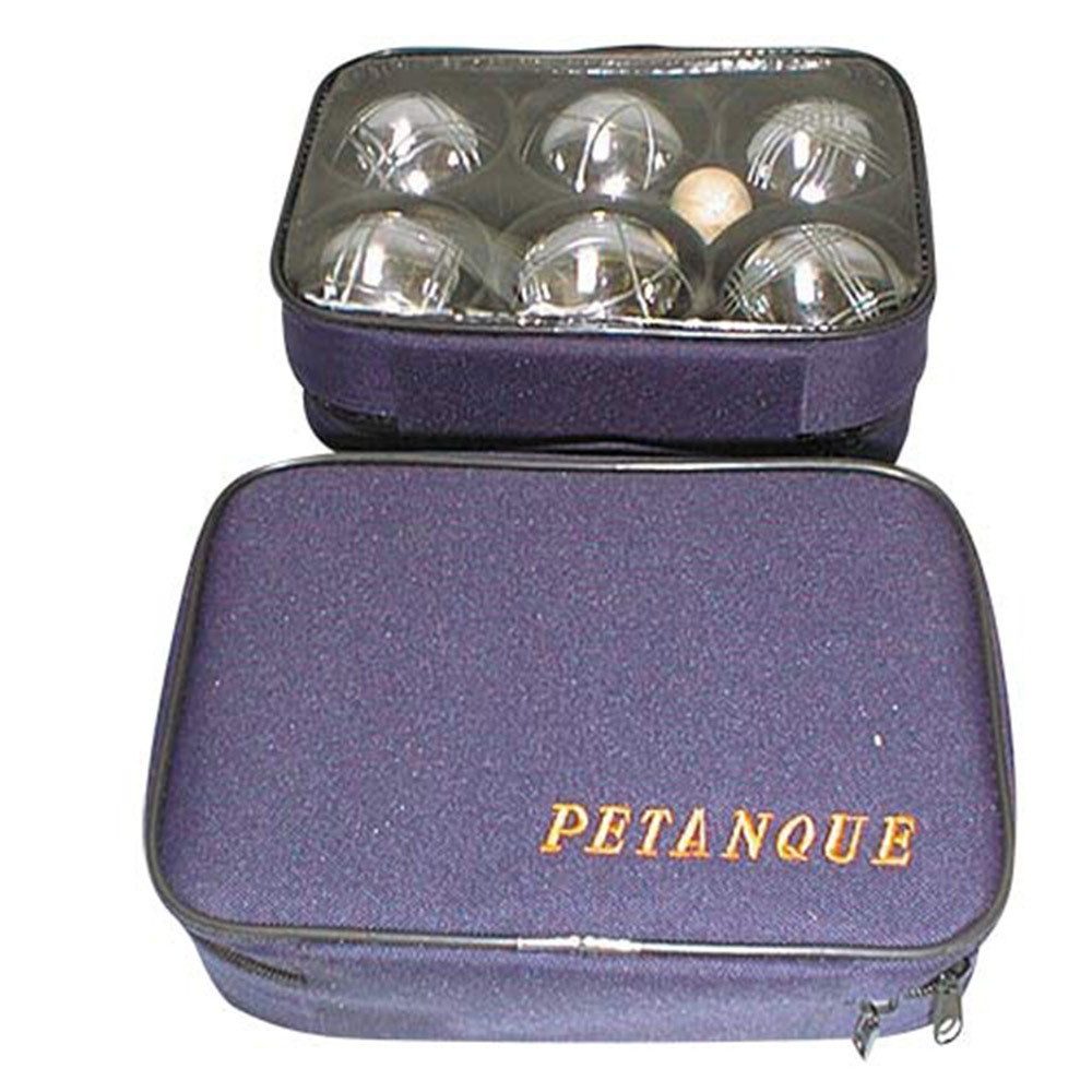 Adriatic Stoßkugel Boule Set Petanque mit Tasche lila/silber 10 Teile