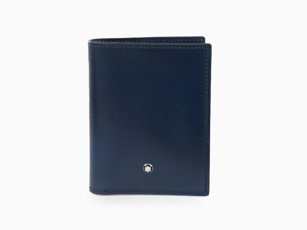 MONTBLANC Brieftasche Montblanc Meisterstück Brieftasche, Blau, Leder, 6 Karten, 131695