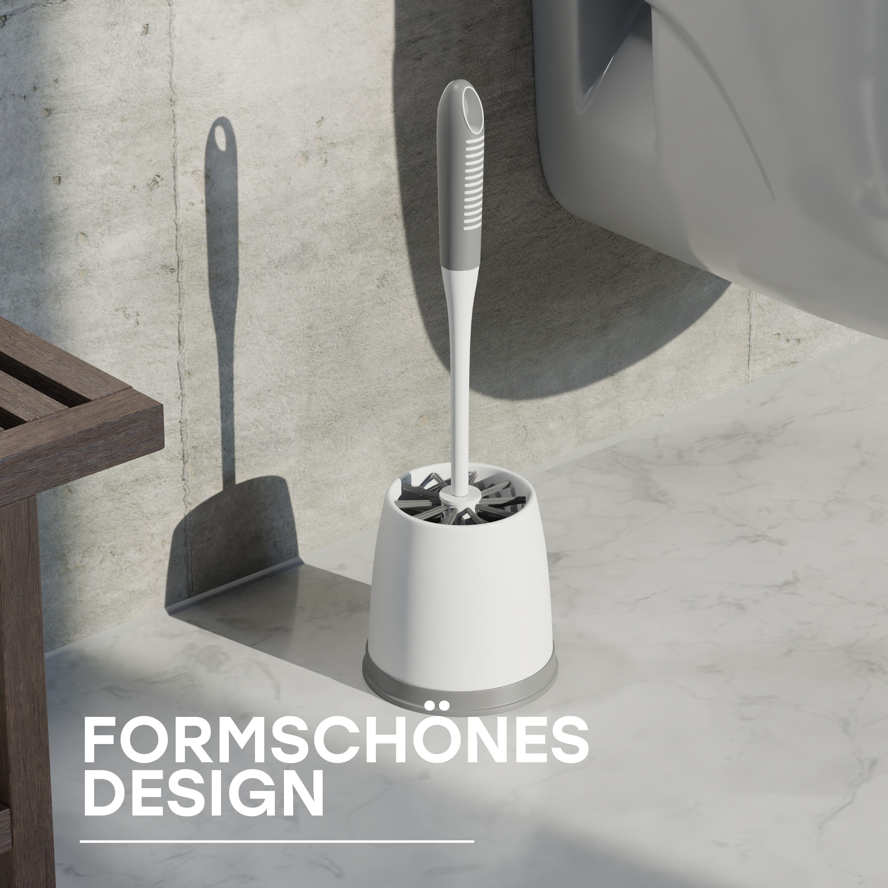 SAVEGA WC-Reinigungsbürste SAVEGA - Klobürste mit innovativer Borstenstruktur, Toilettenreinigung, (Packung, 2-tlg), Effektive Kunststoffborsten,Belüfteter Bürs – Bild 3 von 5
