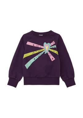 s.Oliver Sweatshirt Sweatshirt mit glänzendem Frontprint