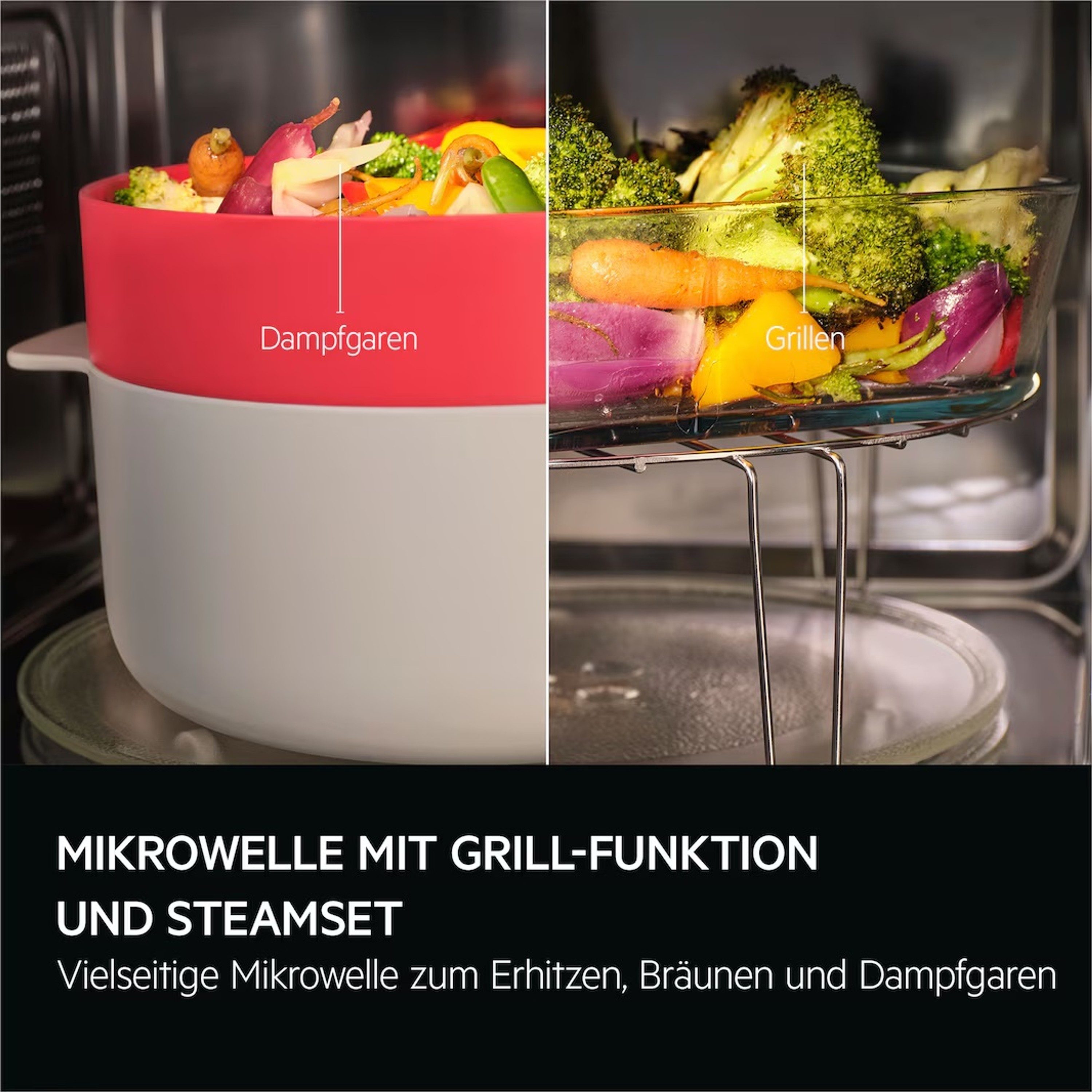 AEG Mikrowelle NMB5S171SB, Mikrowelle, 17 l, einfach zu öffnende Tür, Auftau-Funktion