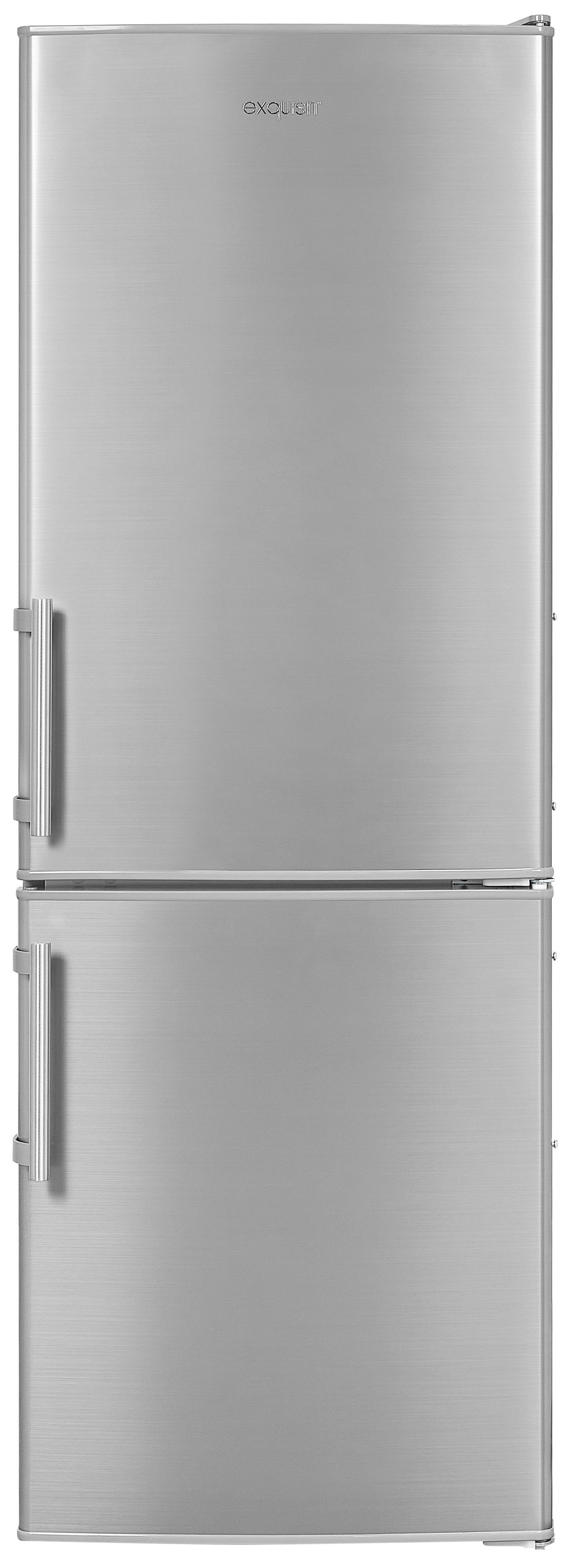exquisit Kühl-/Gefrierkombination KGC233-60-HE-040D, 142,2 cm hoch, 50 cm breit, Energieeffizienzklasse D, 173 Liter Nutzinhalt, 4 Sterne Gefrieren