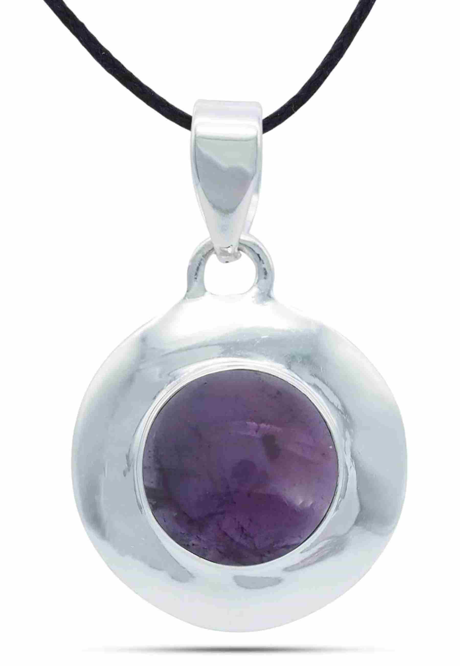 mantraroma Kettenanhänger ZABALA rund aus 925 Silber mit Amethyst (Kettenan günstig online kaufen