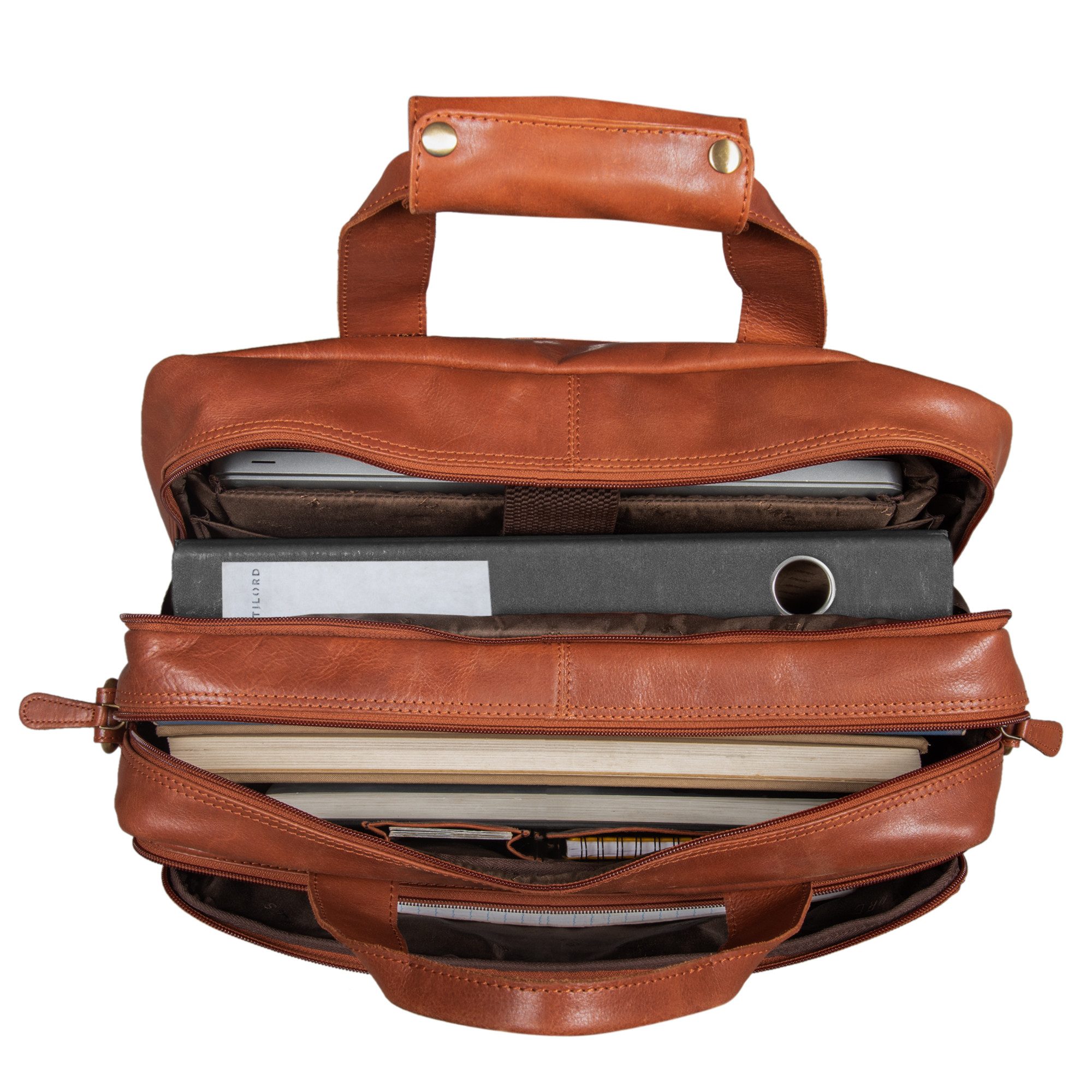STILORD Aktentasche "Experience" XL Aktentasche Leder Herren Große 15,6 Zoll Laptoptasche