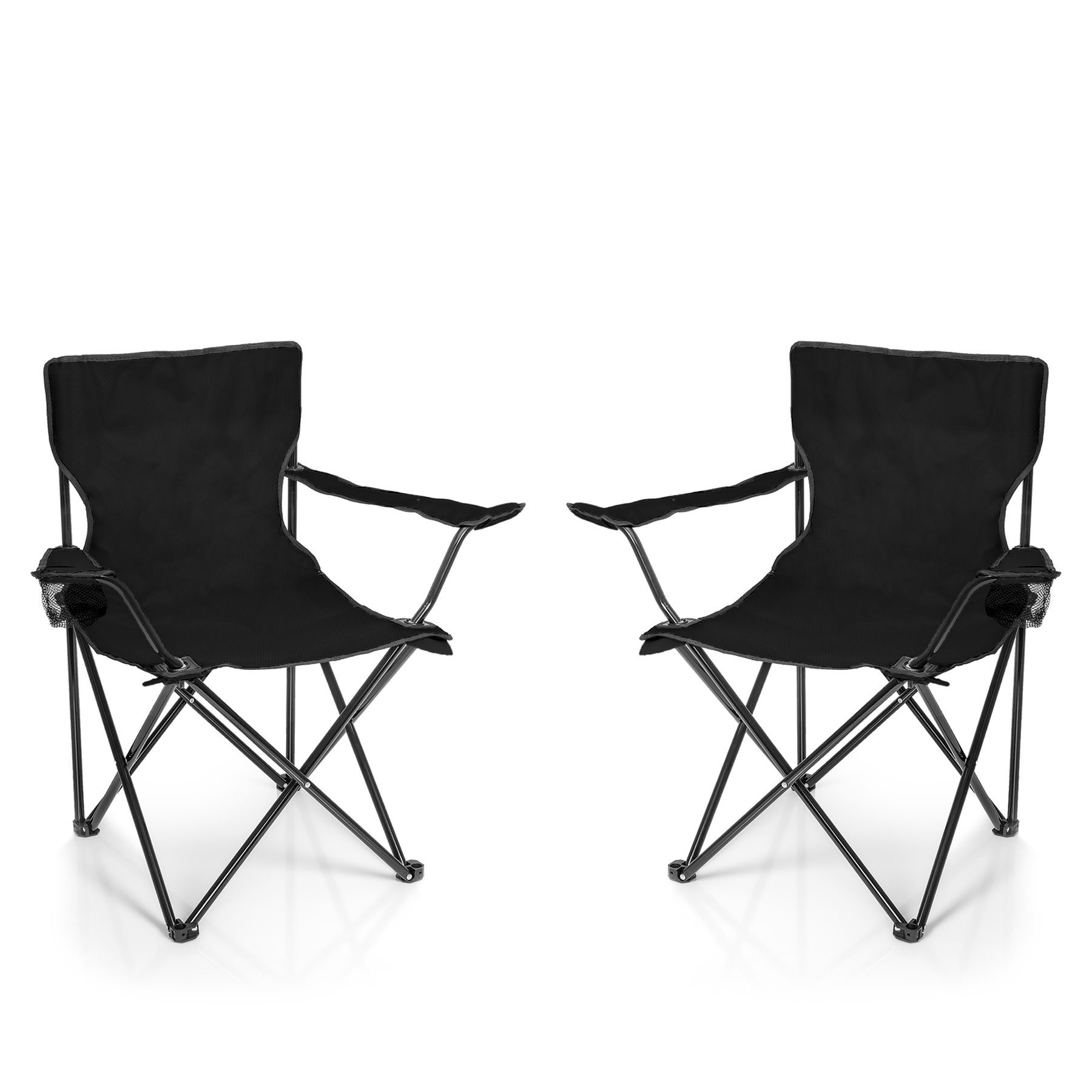 BigDean Campingstuhl 2x Faltstuhl Campingstuhl Anglerstuhl Getränkehalter K günstig online kaufen