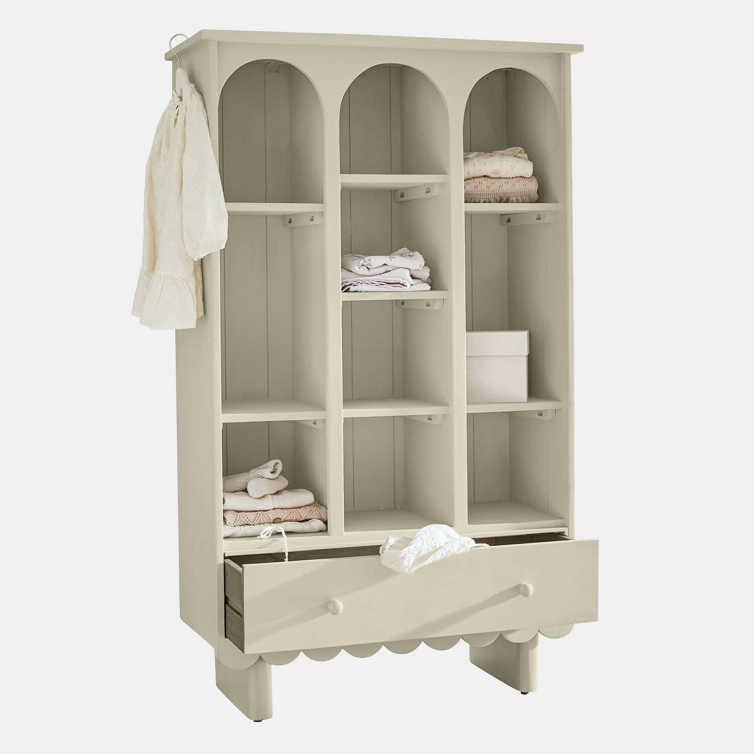 Mirabeau Kinderkleiderschrank Schrank Agliana grau
