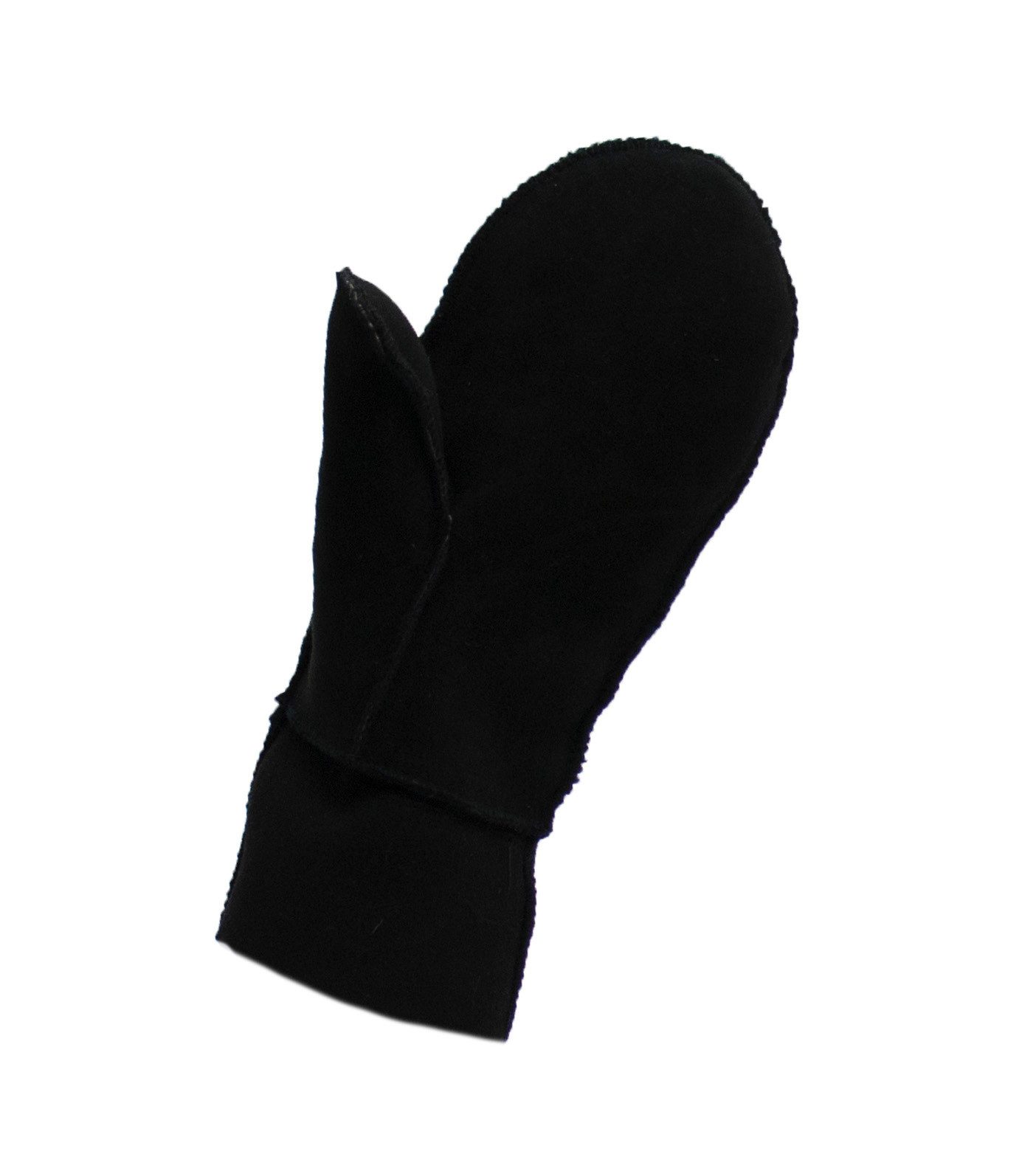 Reissner Lammfelle Lederhandschuhe Fäustlinge Faust Handschuhe Lammfell mit Veloursleder (2-St) mit umgeschlagbarem Rand
